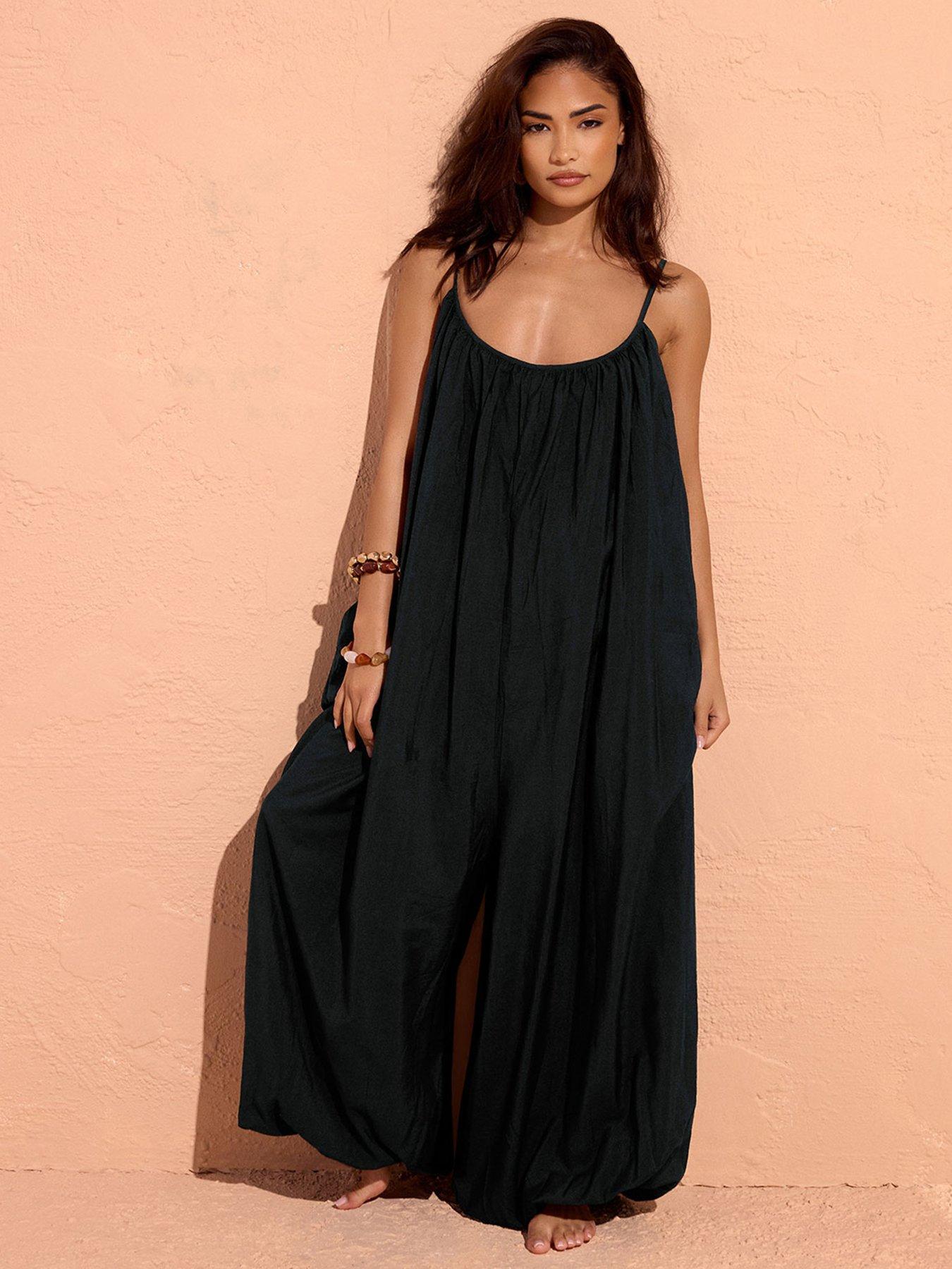 Image 1 of 4 of PixieGirl Petite Balloon Detail Jumpsuit