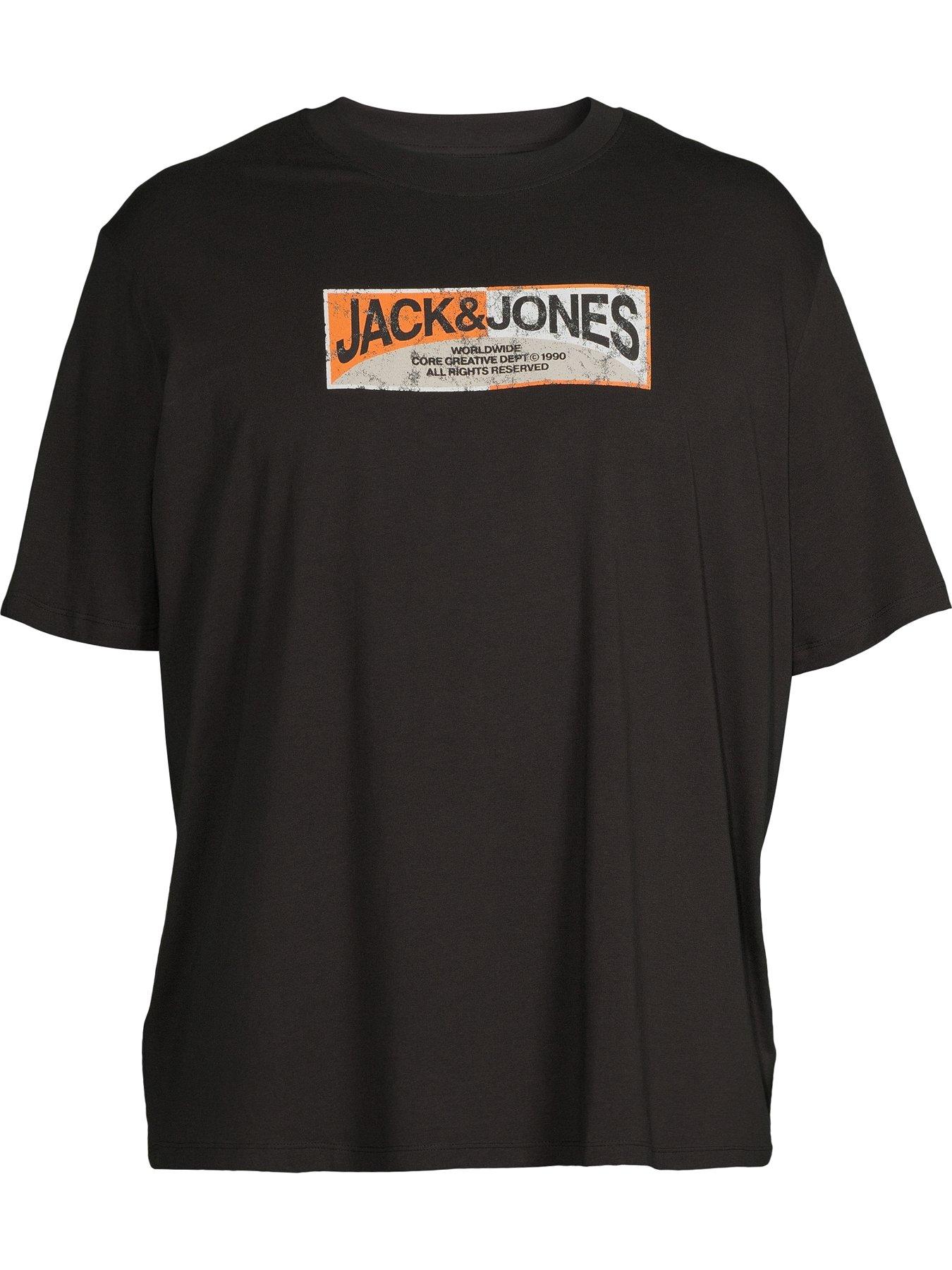Image 5 of 5 of Jack & Jones Jack &amp; Jones Plus Trace Graphic T-Shirt