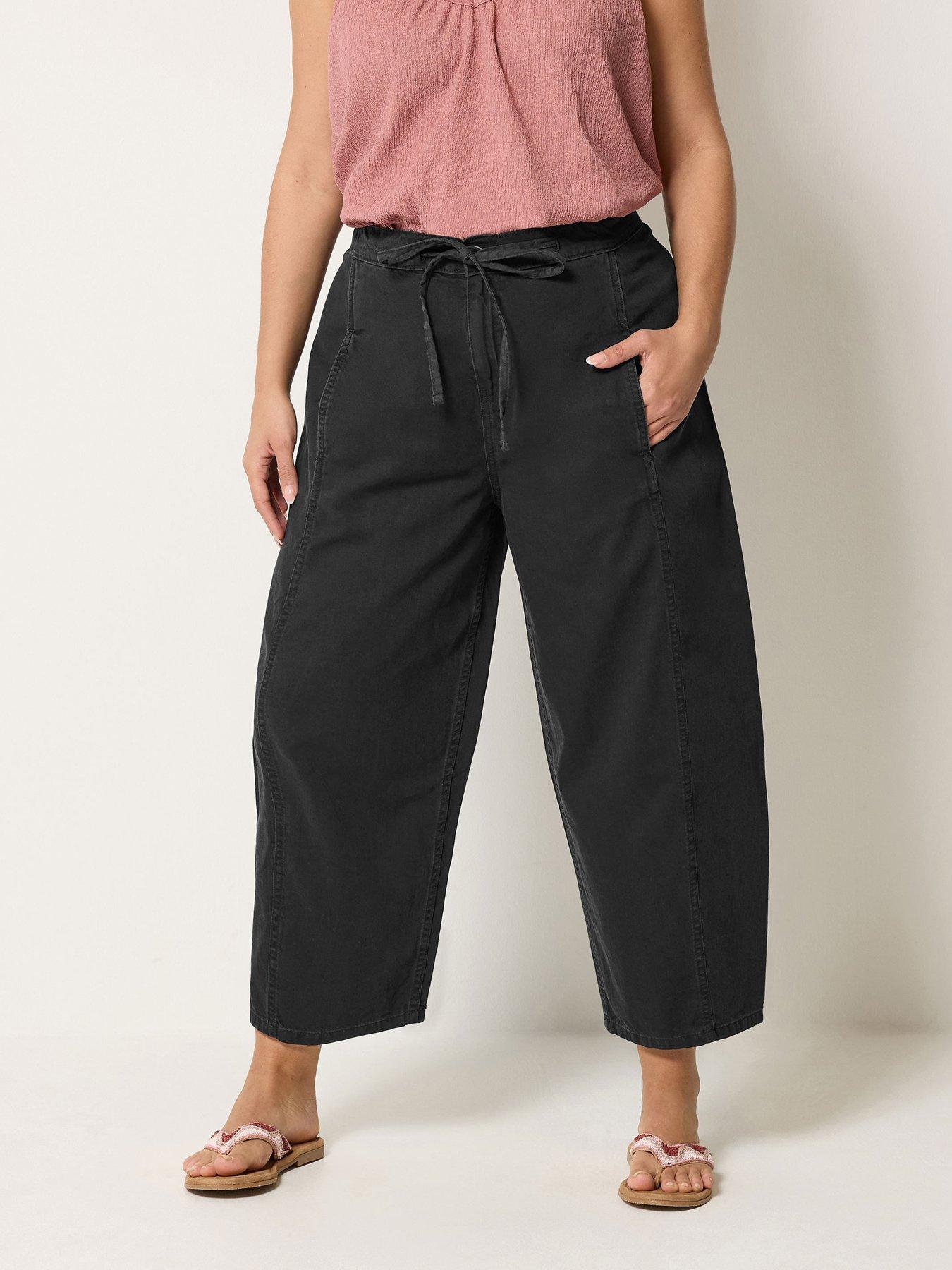 Yours Curve Barrel Leg Crop Trouser