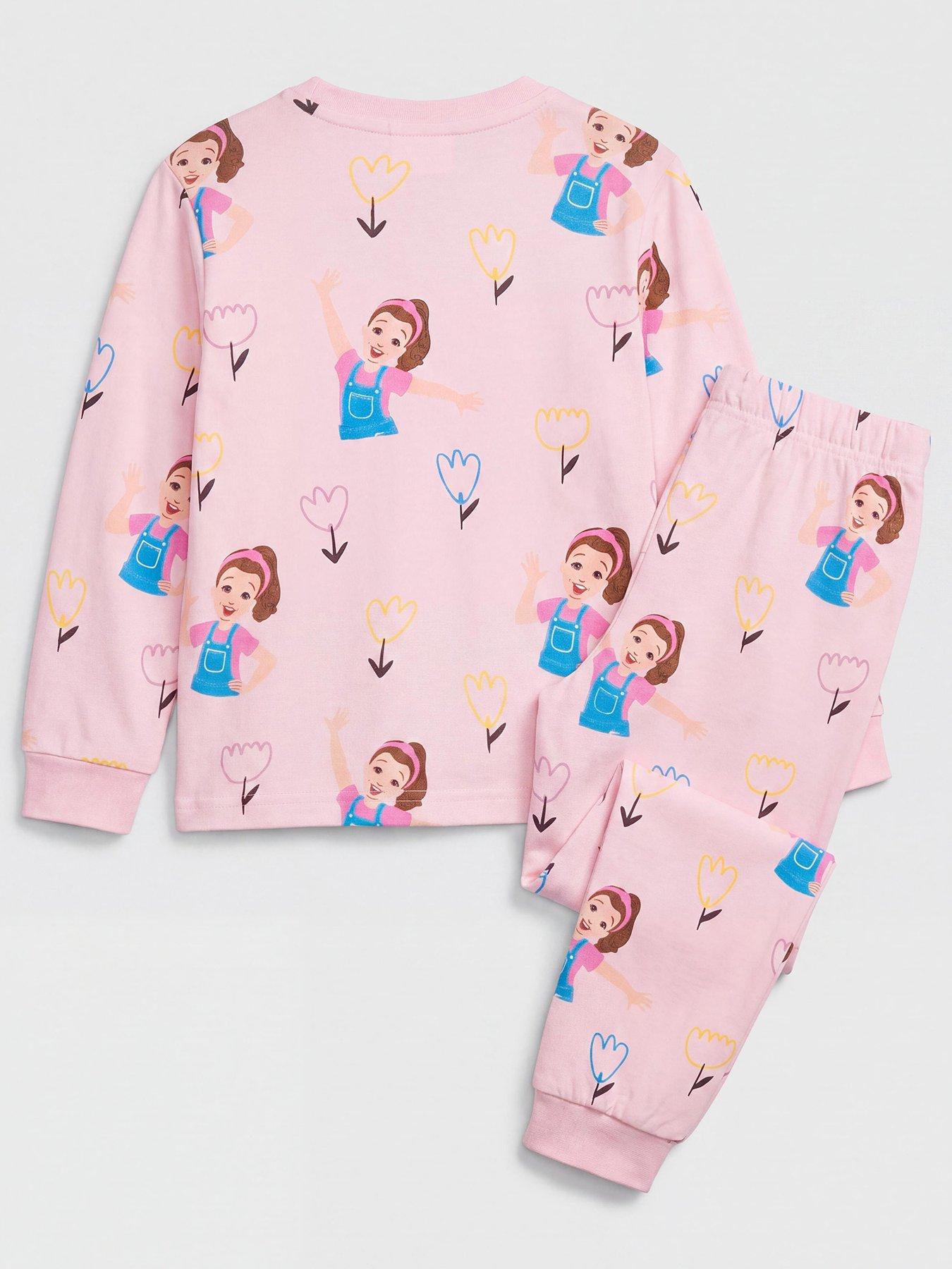 Image 2 of 3 of The Very Collection Girls Ms Rachel All-Over Print Long Sleeve Pyjamas - Pink