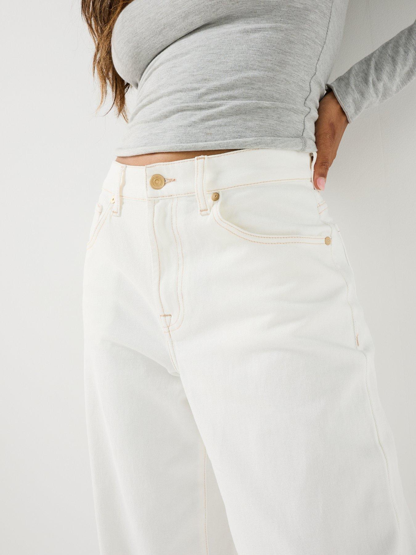 Image 5 of 6 of 7 FOR ALL MANKIND Bonnie Curvilinear In Milkyway - White