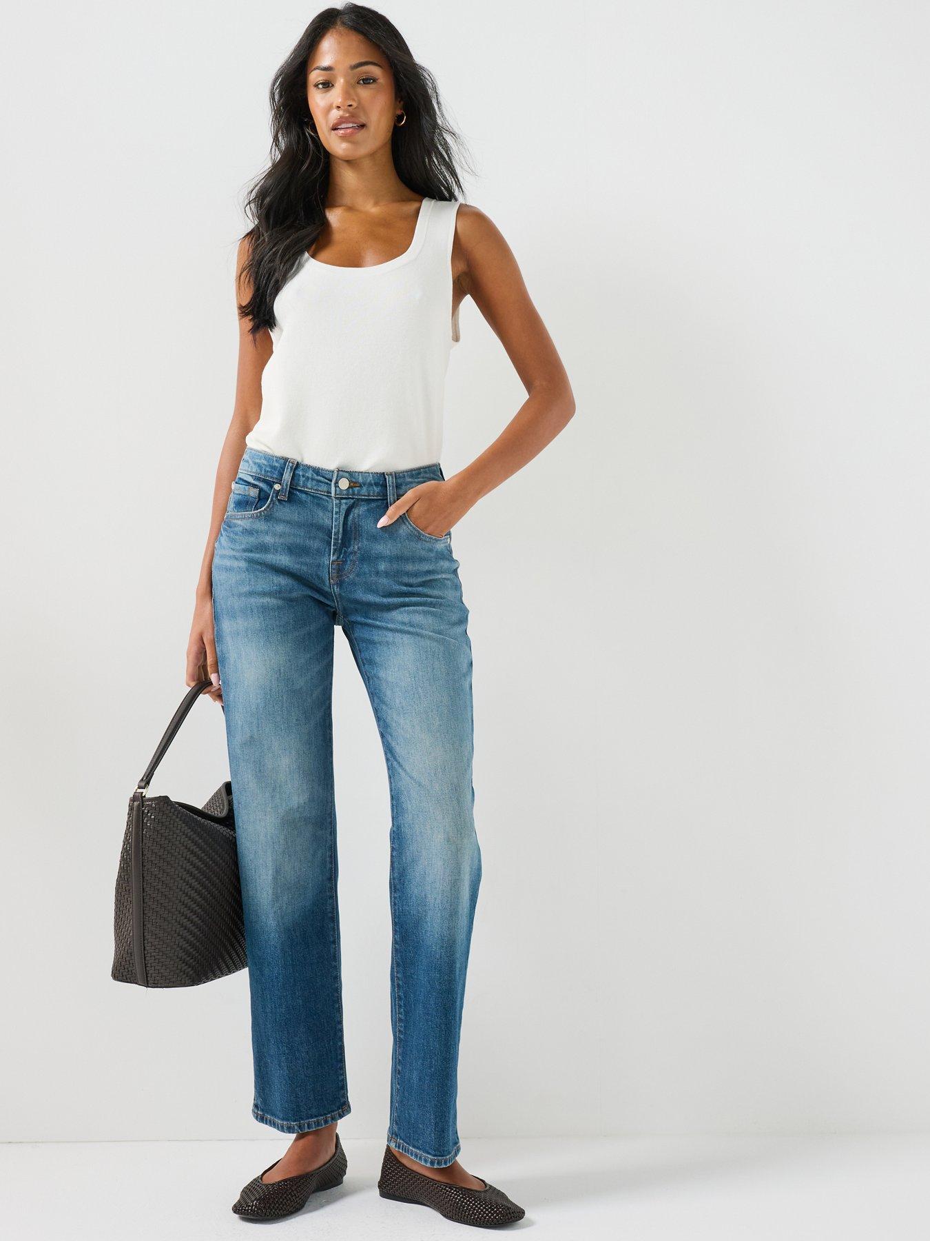 Image 3 of 6 of 7 FOR ALL MANKIND Comfort Calie Straight Jeans - Core Blue
