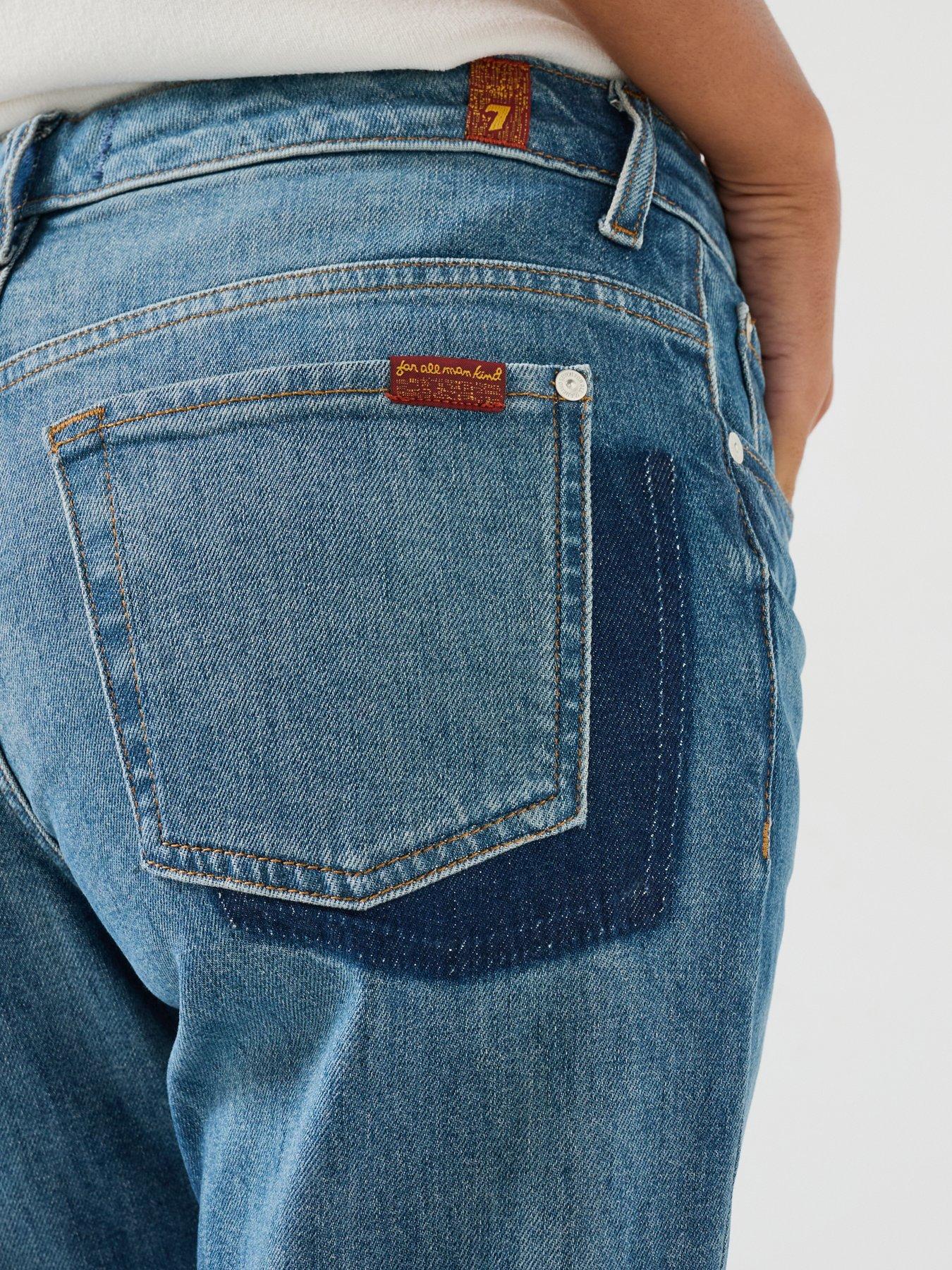 Image 6 of 6 of 7 FOR ALL MANKIND Comfort Calie Straight Jeans - Core Blue