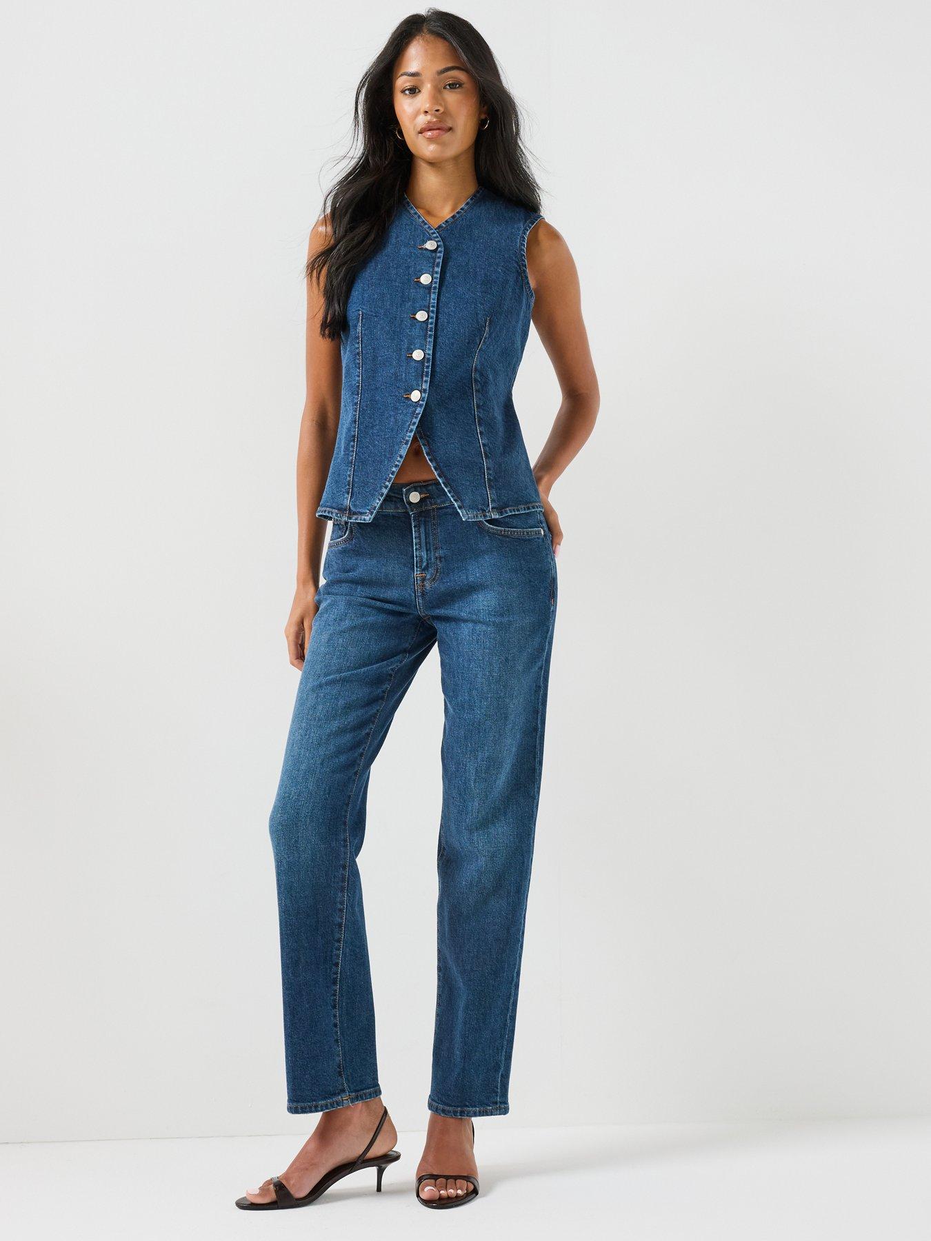 Image 3 of 6 of 7 FOR ALL MANKIND Comfort Lady Vest In Indiglow - Blue