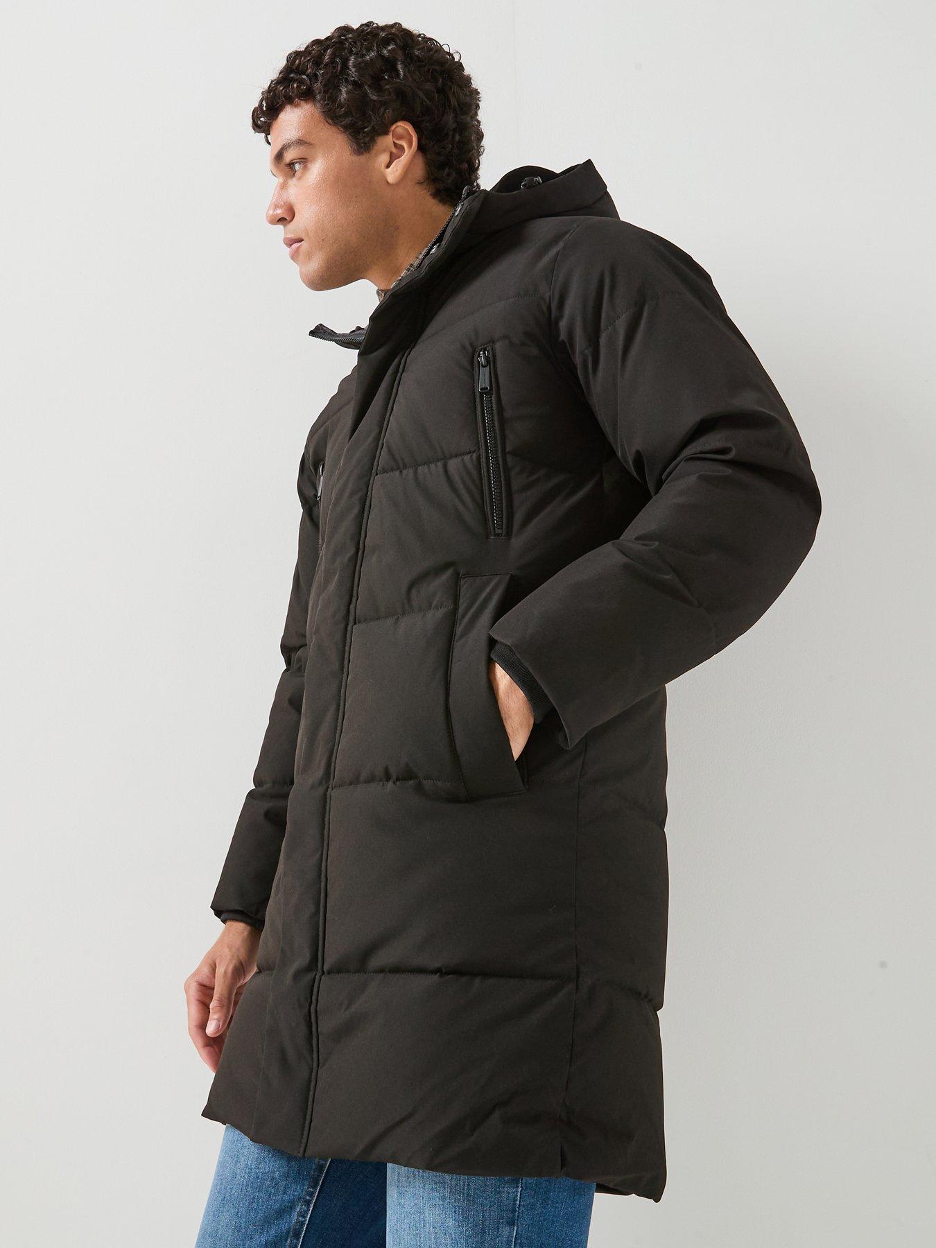Jack & Jones Mid-Length Hooded High Neck Winter Padded Jacket Men's Black Large - La Redoute - Image 6