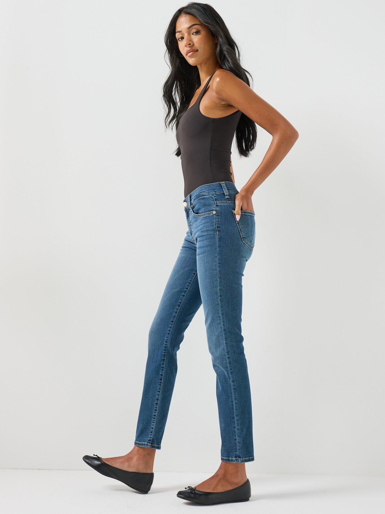 Image 4 of 6 of 7 FOR ALL MANKIND Roxanne Skinny Jeans - Blue