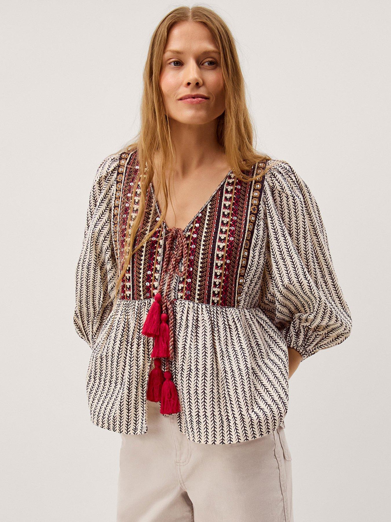 Monsoon Laila Tie Front Top