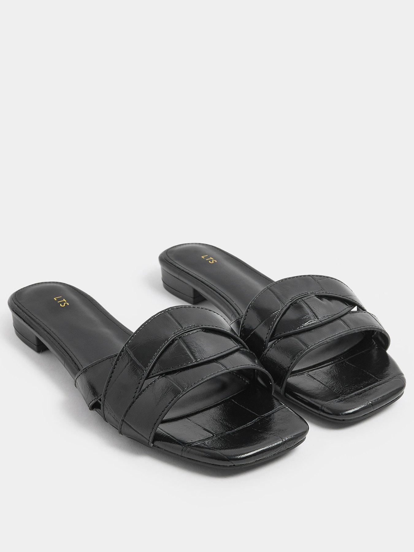 Image 2 of 4 of Long Tall Sally Twisted Low Block Mules - Black