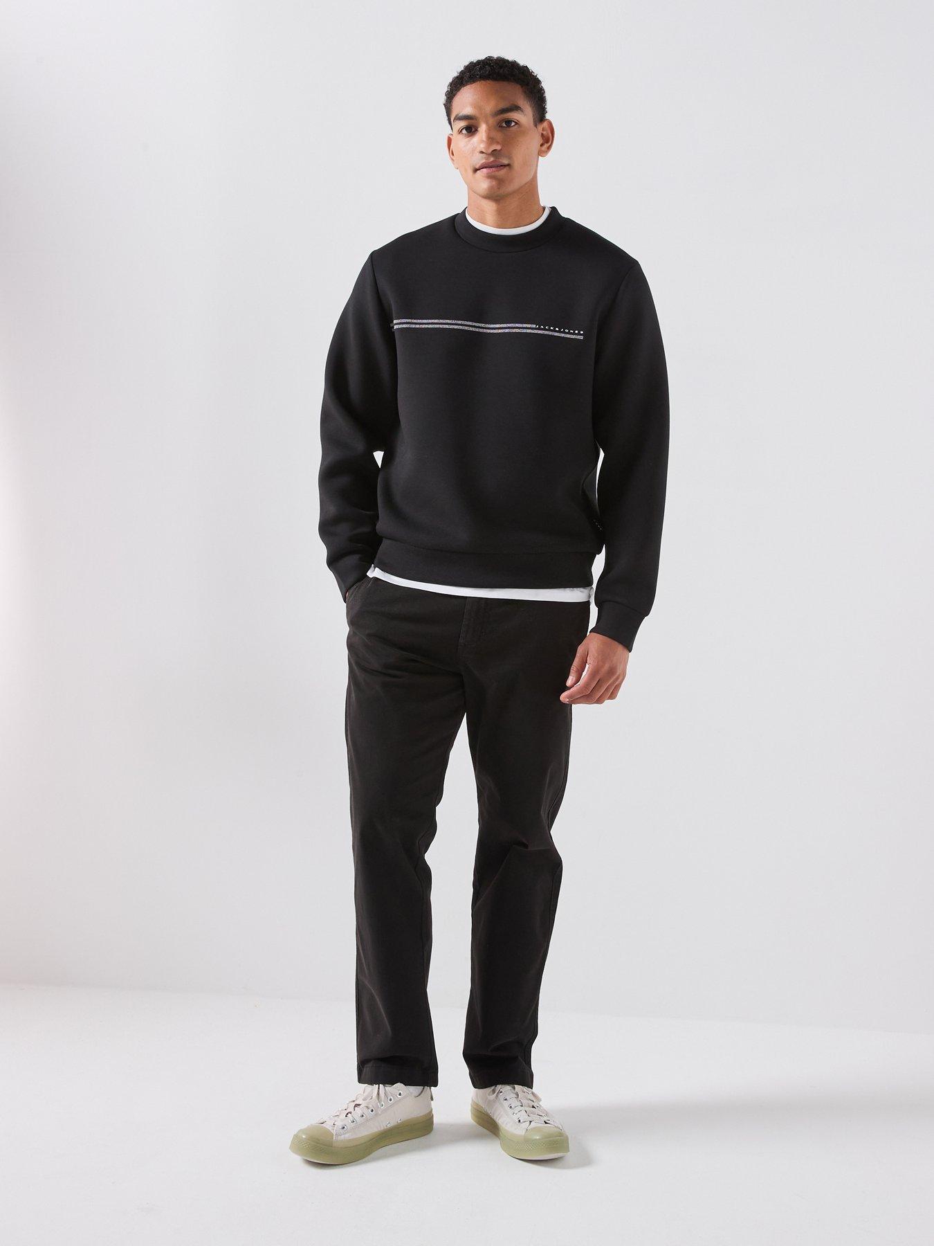 Image 3 of 6 of Jack & Jones Fusion Scuba Crew Neck Sweatshirt - Black