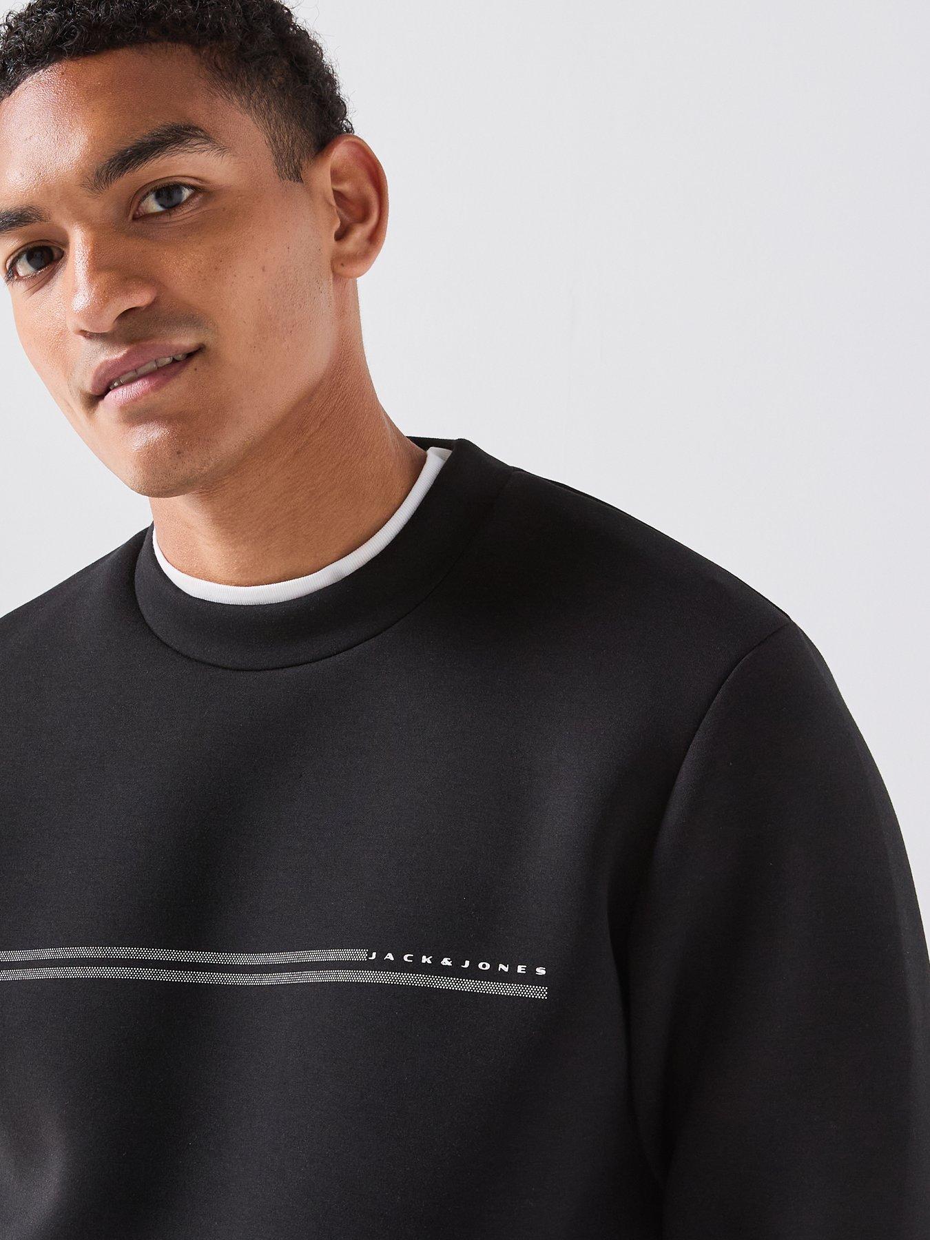 Image 4 of 6 of Jack & Jones Fusion Scuba Crew Neck Sweatshirt - Black