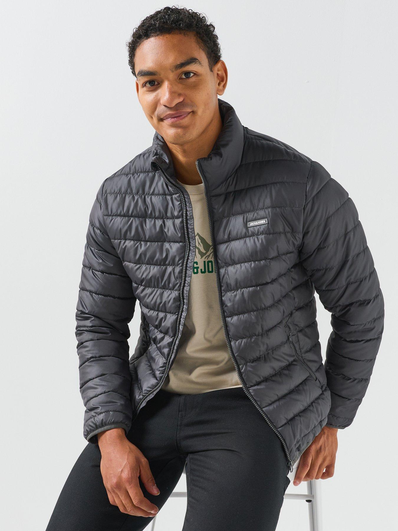 Image 4 of 6 of Jack & Jones Elvis Light Puffer With Collar - Grey