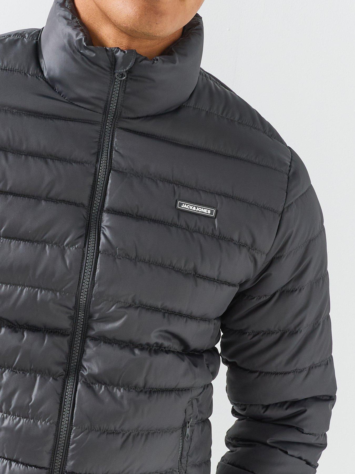 Image 6 of 6 of Jack & Jones Elvis Light Puffer With Collar - Grey