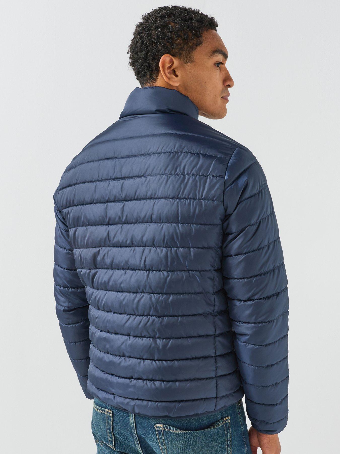 Image 2 of 6 of Jack & Jones Elvis Light Puffer Jacket With Collar - Navy