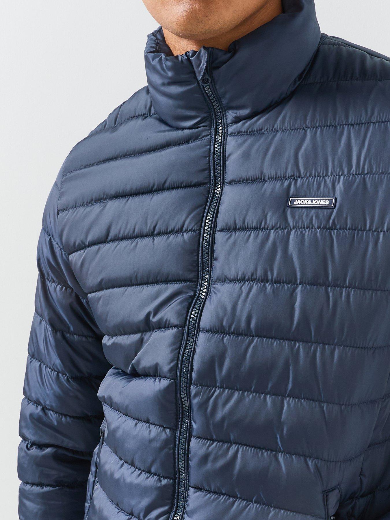 Image 6 of 6 of Jack & Jones Elvis Light Puffer Jacket With Collar - Navy