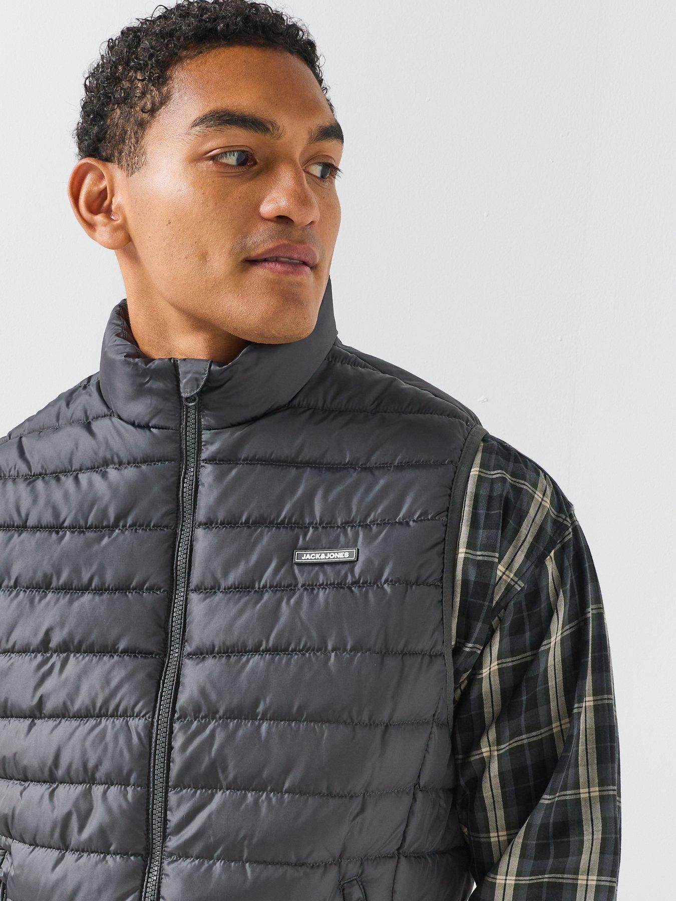 Image 5 of 6 of Jack & Jones Elvis Light Gilet With Collar - Grey