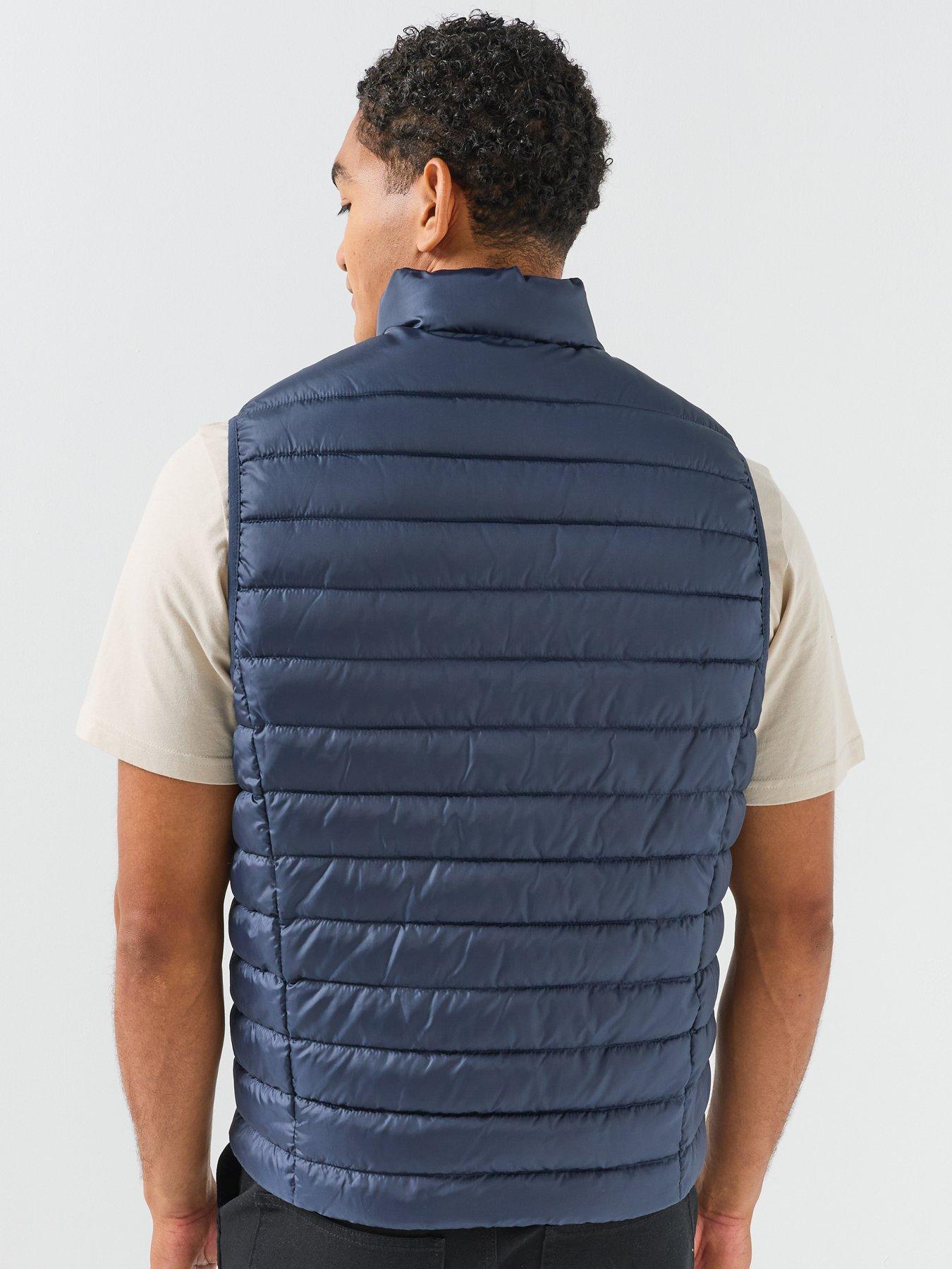 Image 2 of 6 of Jack & Jones Elvis Light Gilet With Collar - Navy