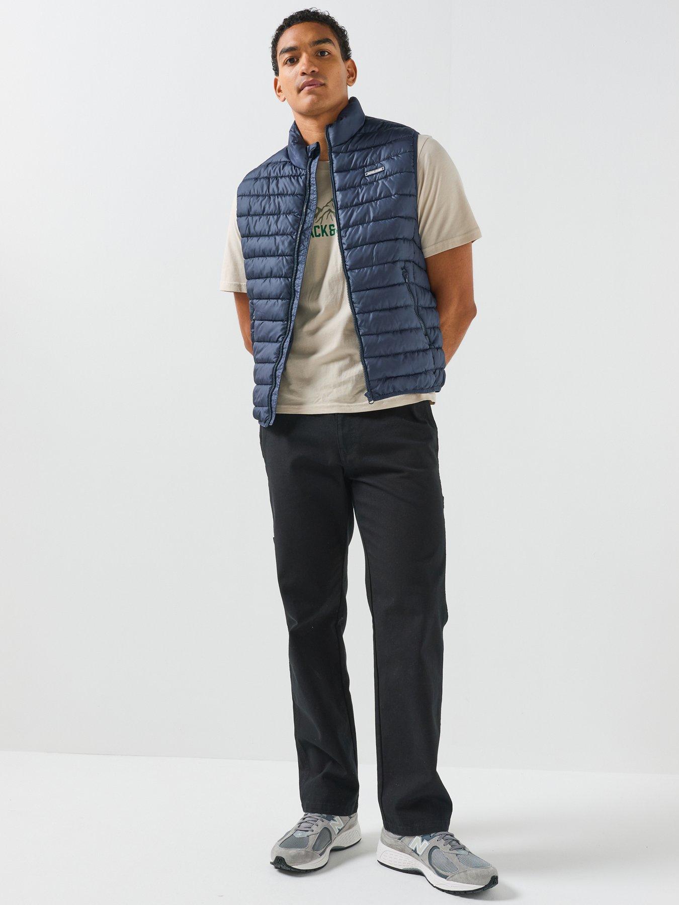 Image 3 of 6 of Jack & Jones Elvis Light Gilet With Collar - Navy