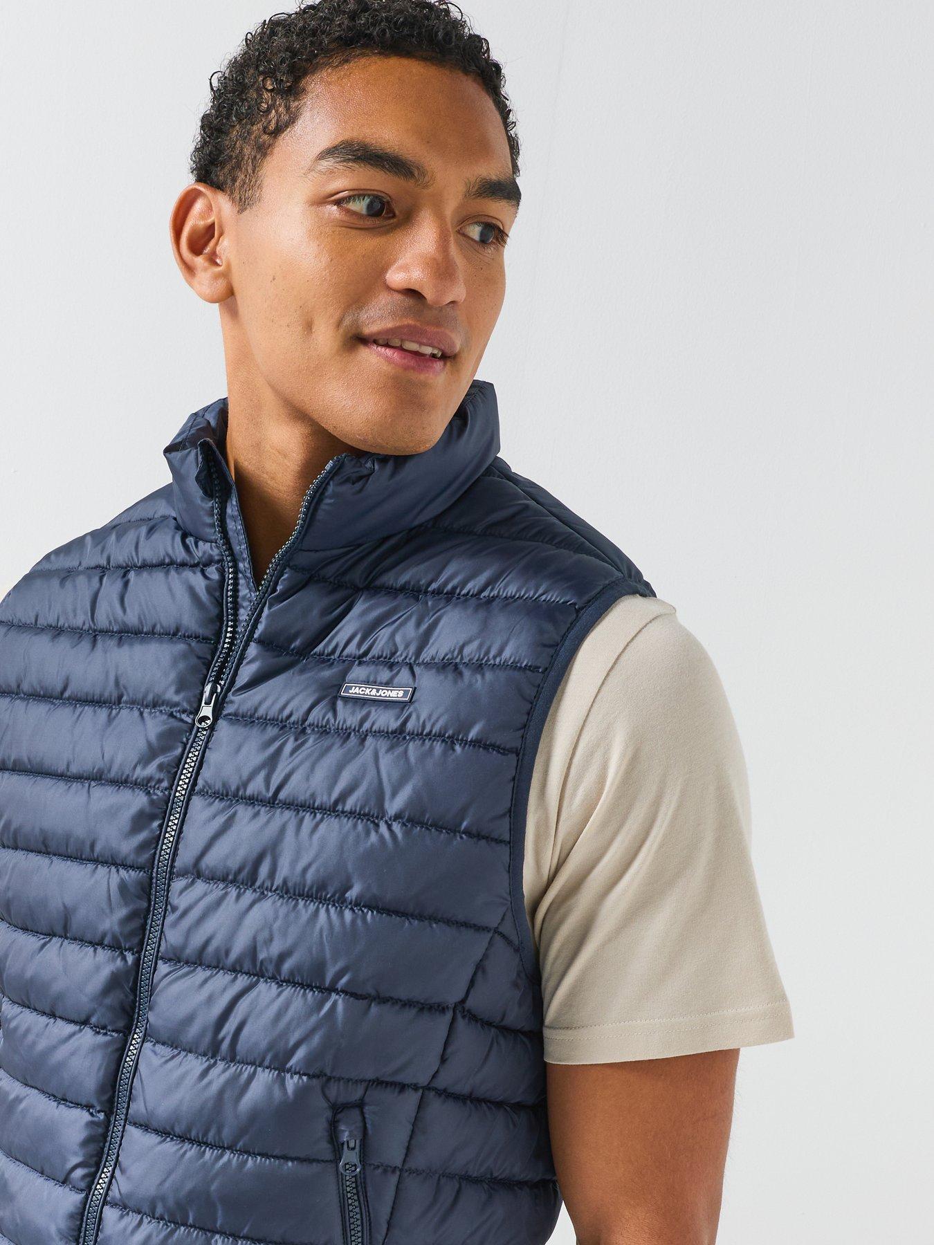 Image 5 of 6 of Jack & Jones Elvis Light Gilet With Collar - Navy