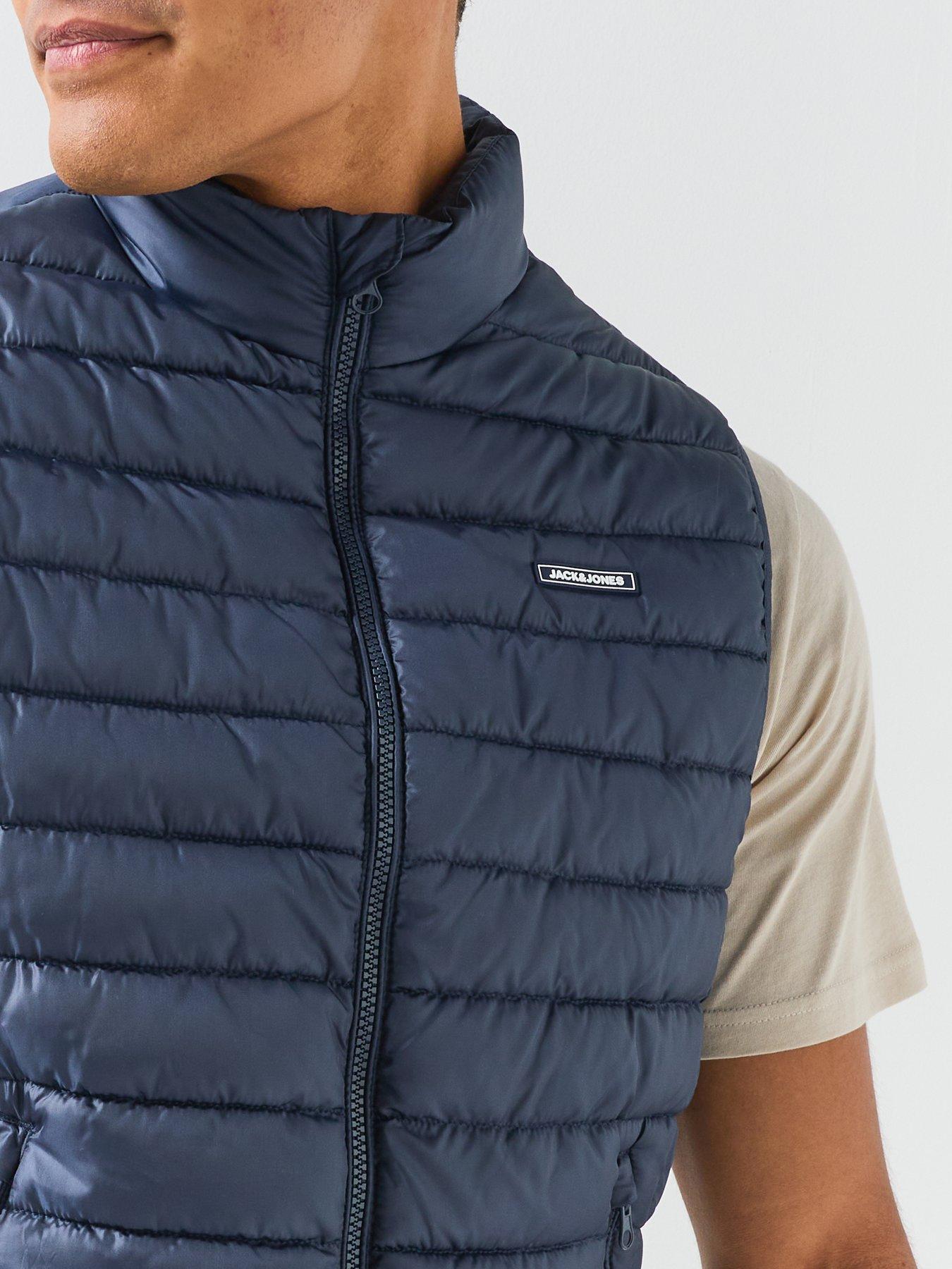 Image 6 of 6 of Jack & Jones Elvis Light Gilet With Collar - Navy