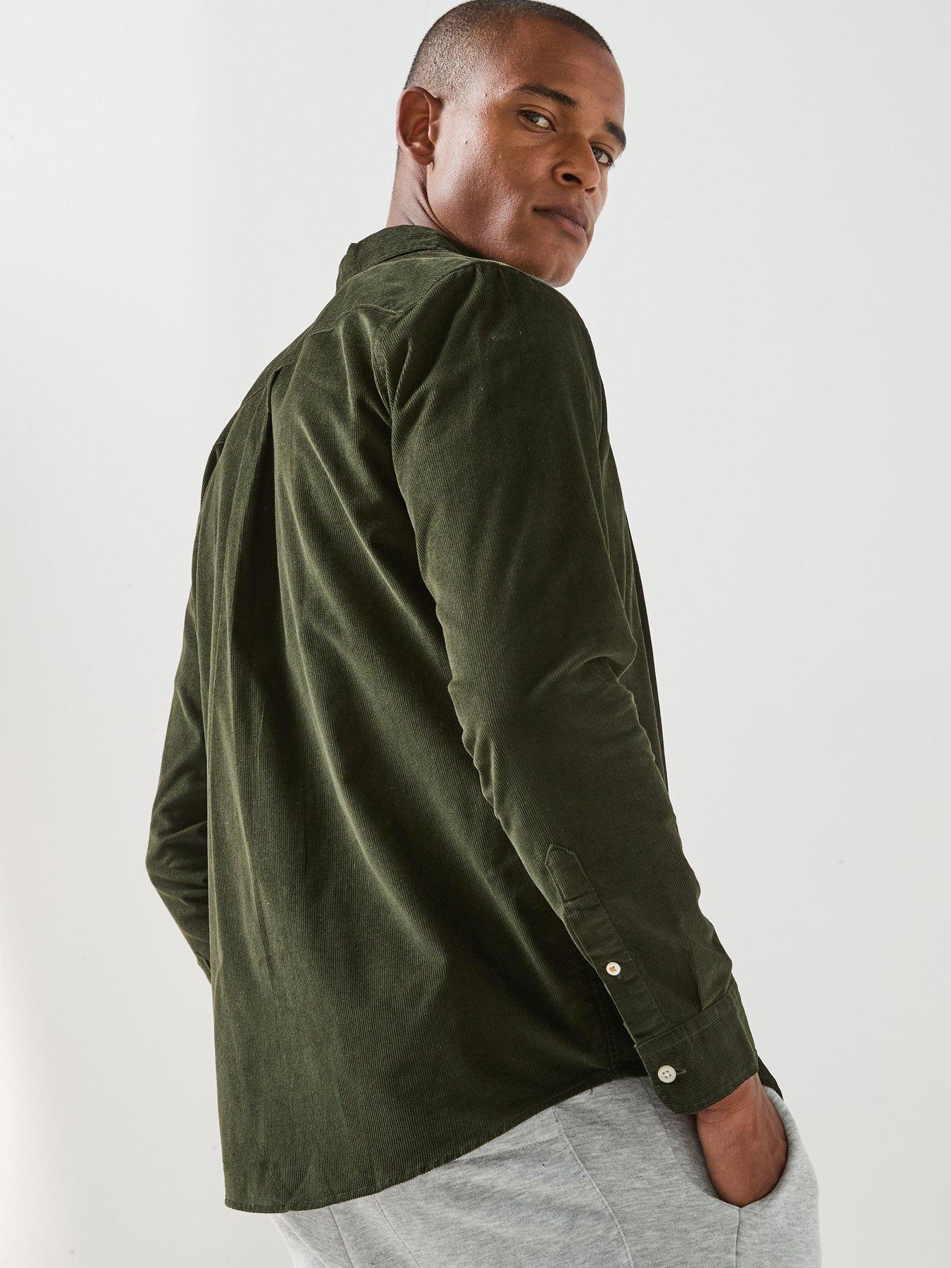 Image 2 of 6 of Jack & Jones Field Cord Long Sleeve Shirt - Khaki