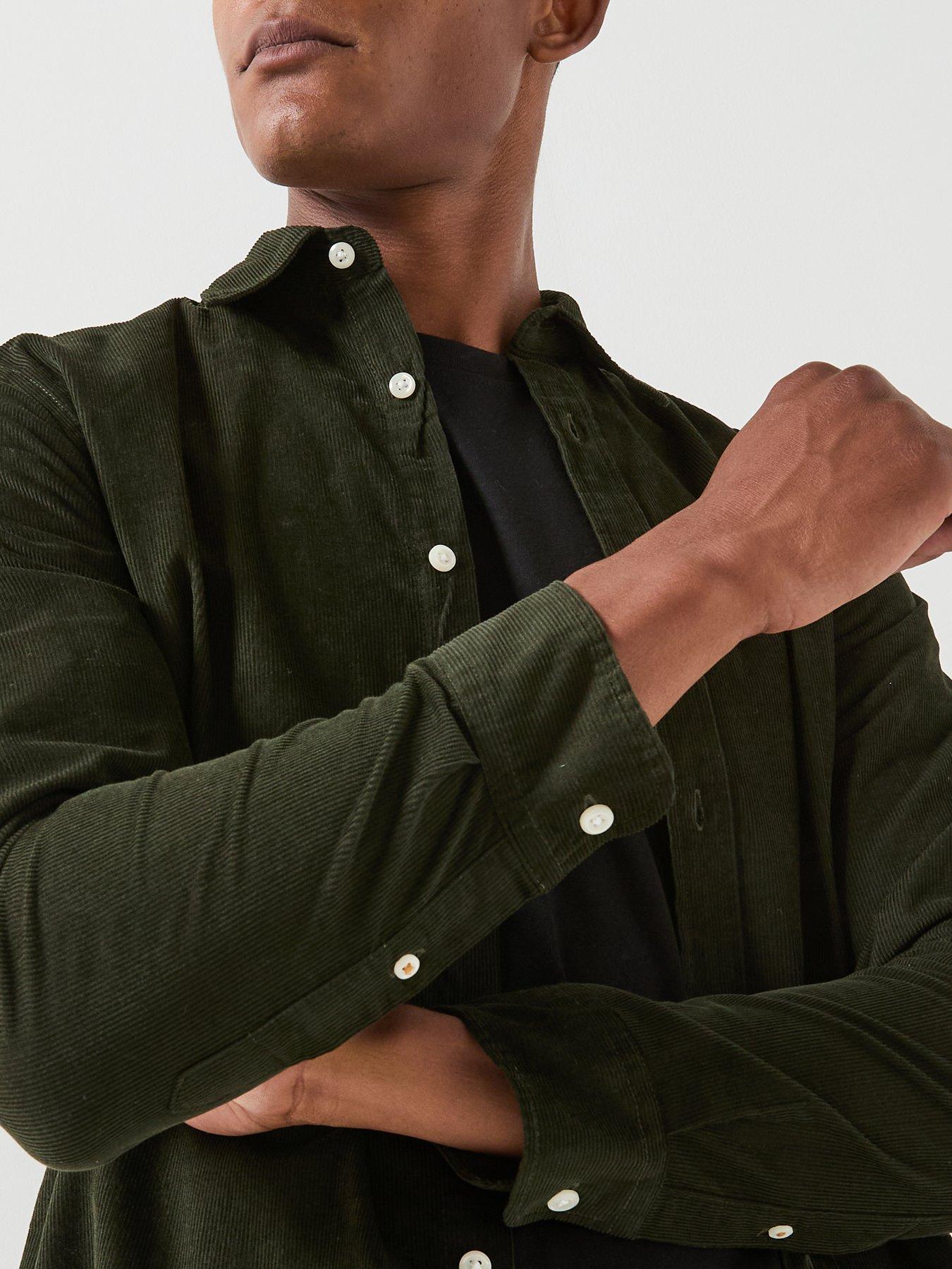 Image 4 of 6 of Jack & Jones Field Cord Long Sleeve Shirt - Khaki