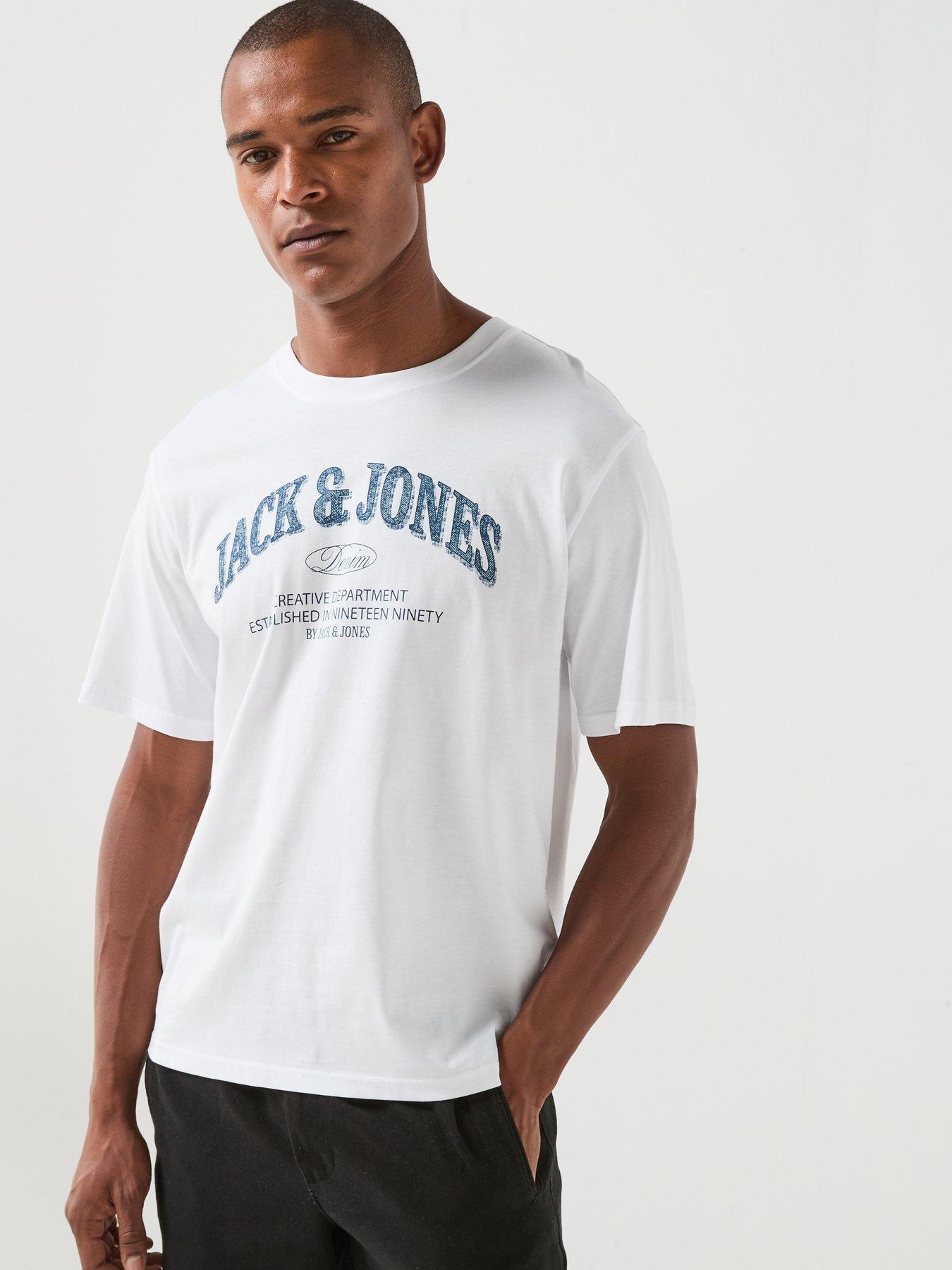 Jack And Jones Men's Denver Logo Cotton T-Shirt - White - M - Image 2