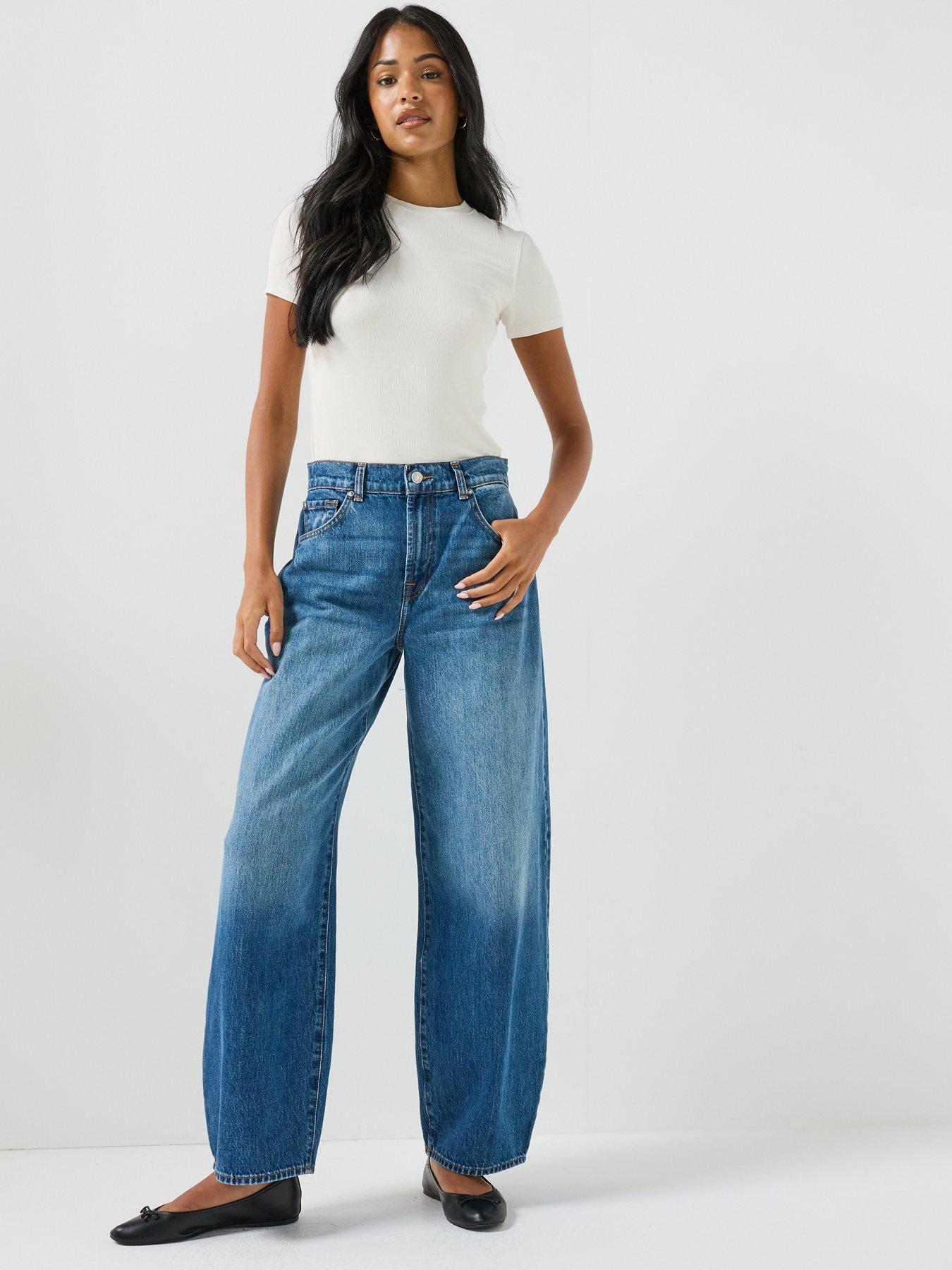 Image 4 of 6 of 7 FOR ALL MANKIND Bonnie Curvilinear Rigid Jeans - Blue