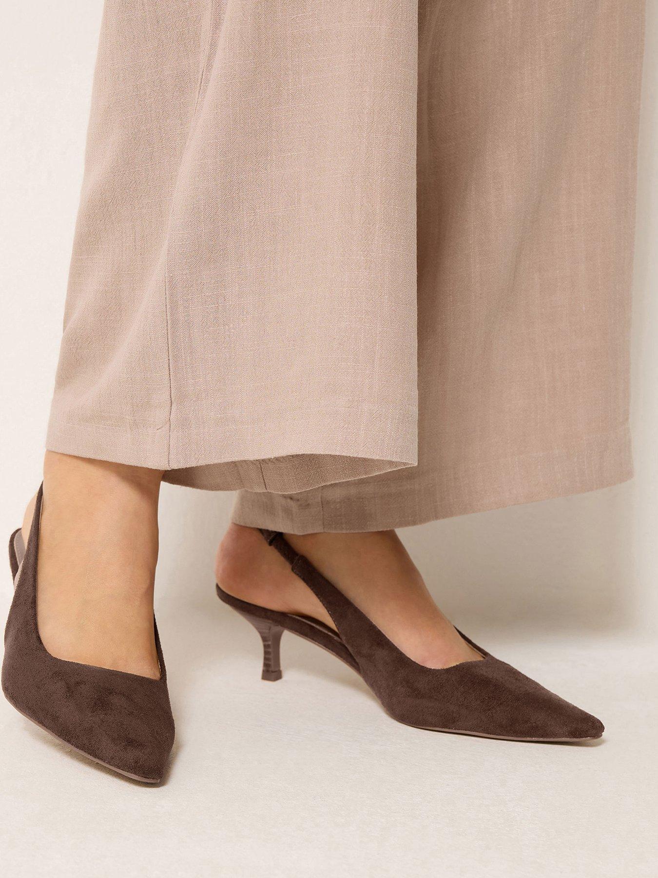 Long Tall Sally Stacked Heel Court Shoe
