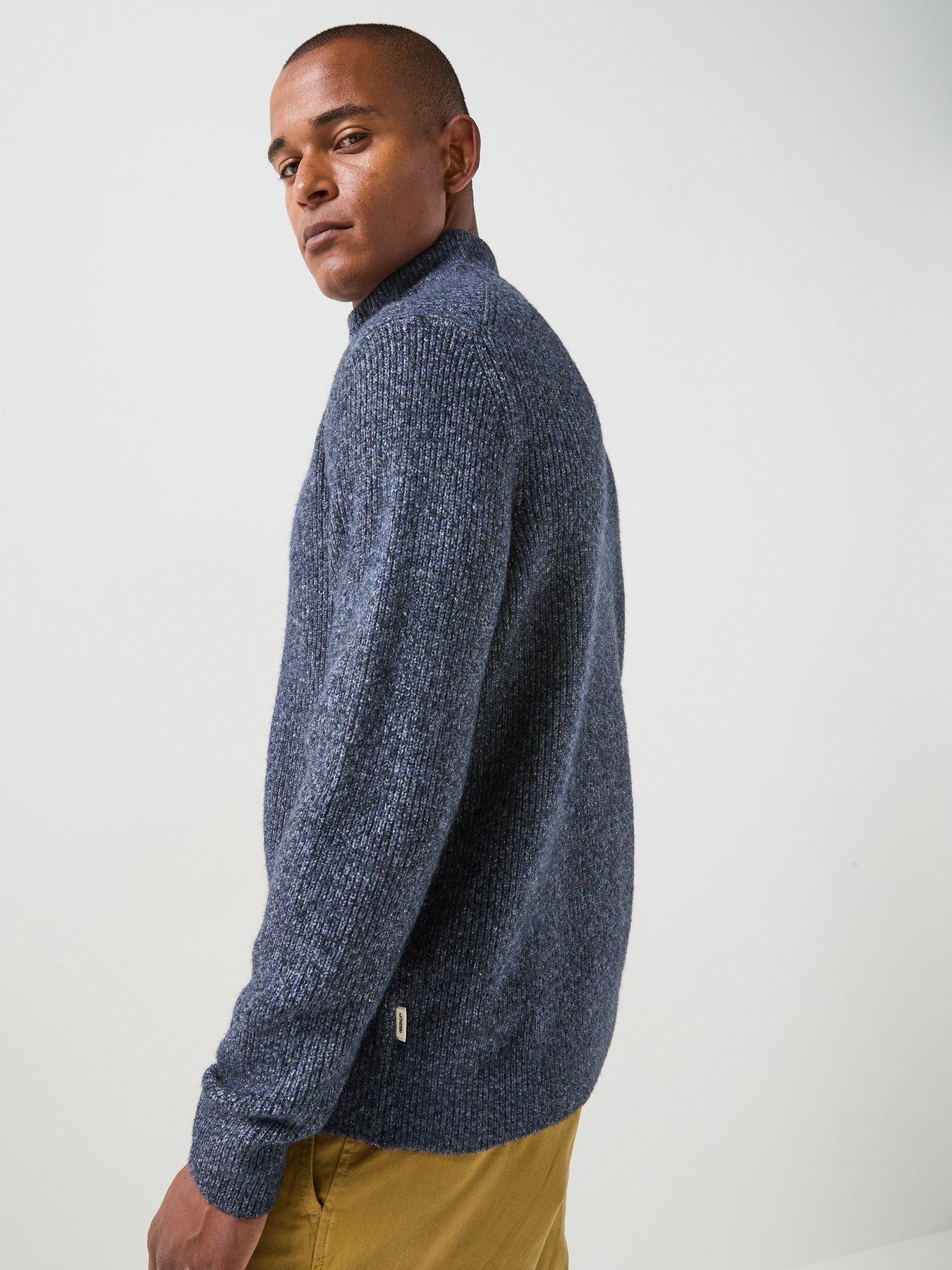 Image 2 of 6 of Jack & Jones Frederiksberg Ollie Zip Neck Knitted Jumper - Blue