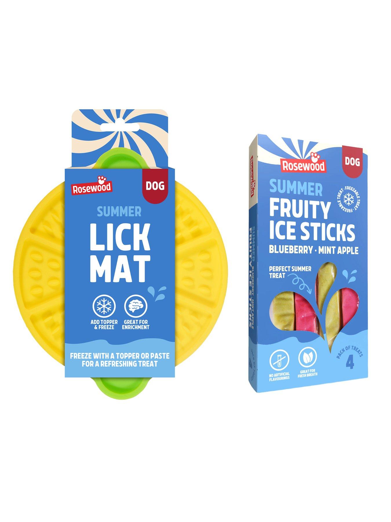 Rosewood Lemon Lick Mat  &  Fruity Ice Sticks Blueberry  &  Mint Apple 4 x 40g BUNDLE