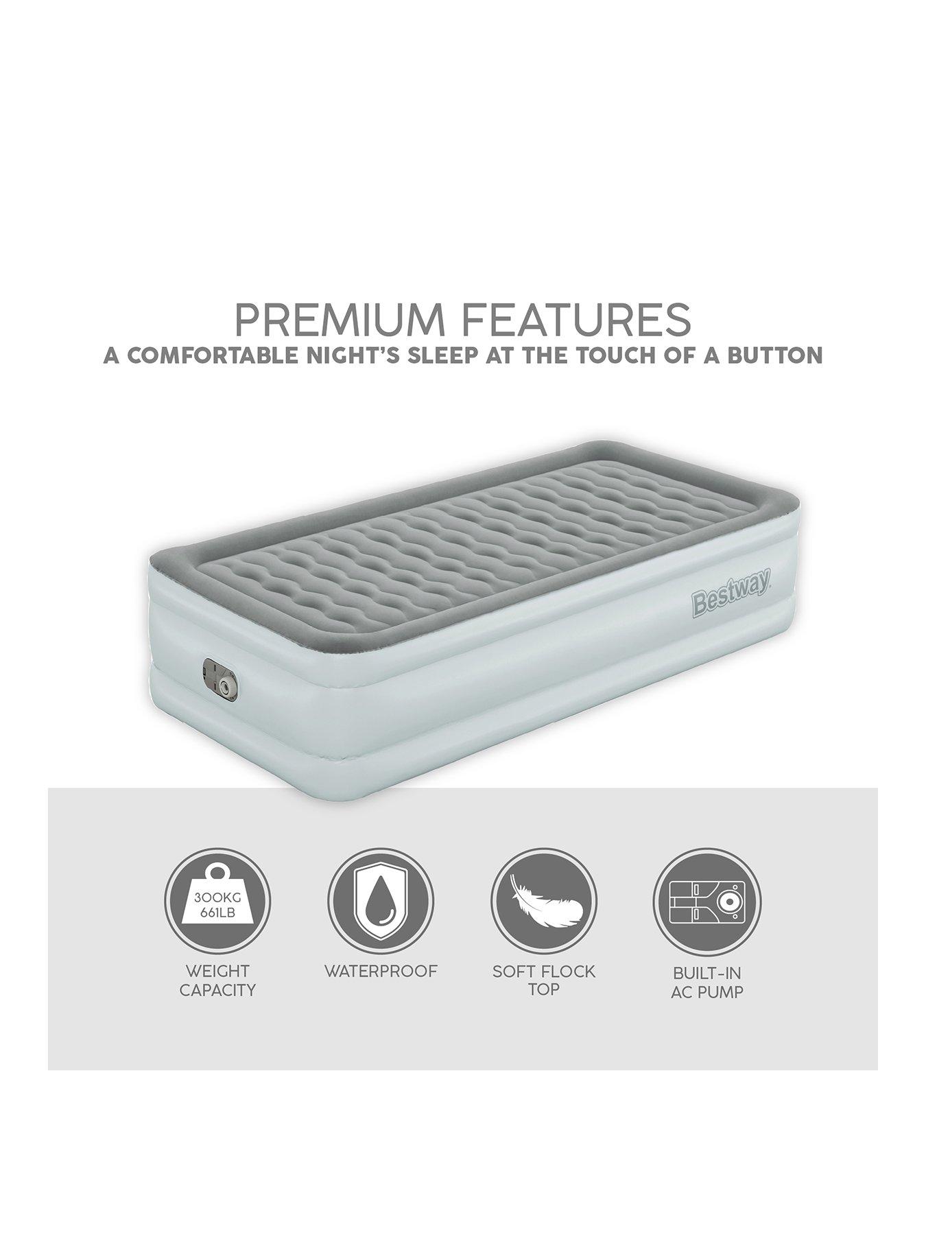 Image 1 of 7 of Bestway TriTech Single Size Airbed with Built-In Pump