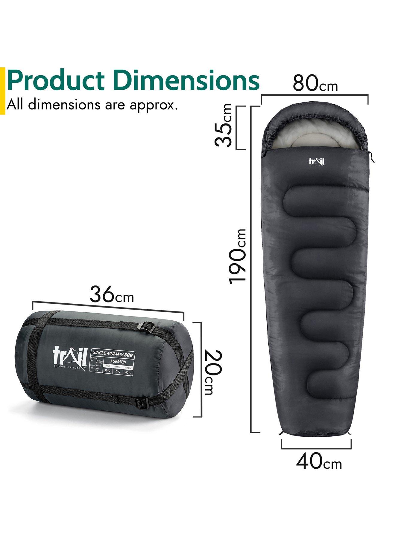 Image 2 of 7 of Trail Mummy Sleeping Bag - 300gsm, Grey