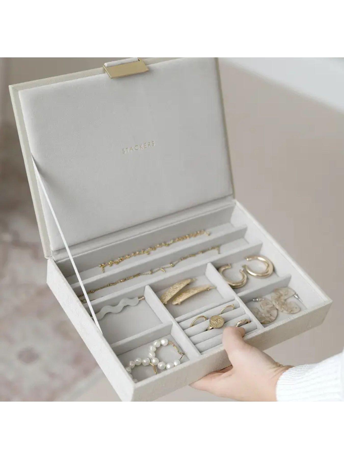 Image 2 of 3 of Stackers Oatmeal & Linen Classic Jewellery Box Lid
