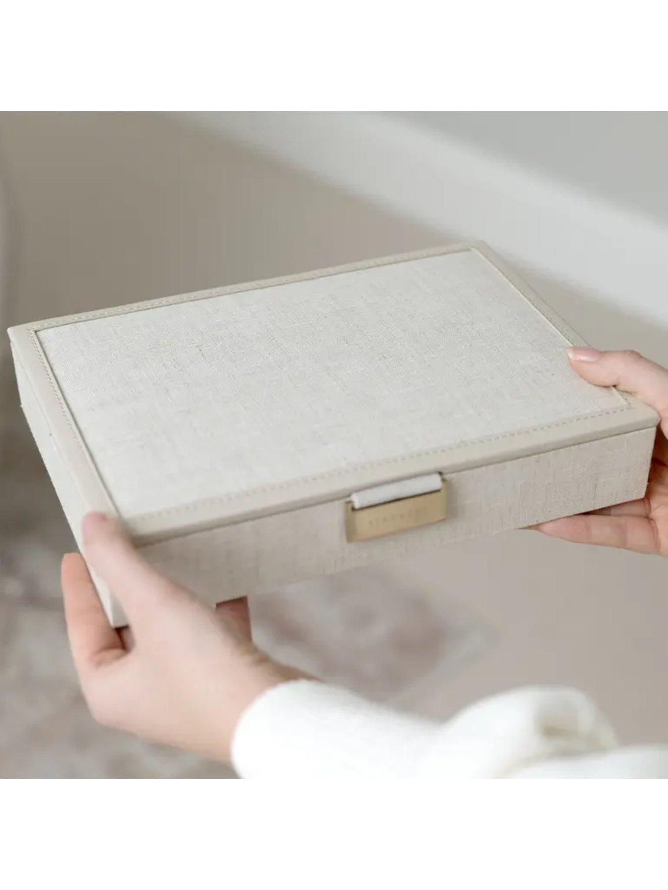 Image 3 of 3 of Stackers Oatmeal & Linen Classic Jewellery Box Lid