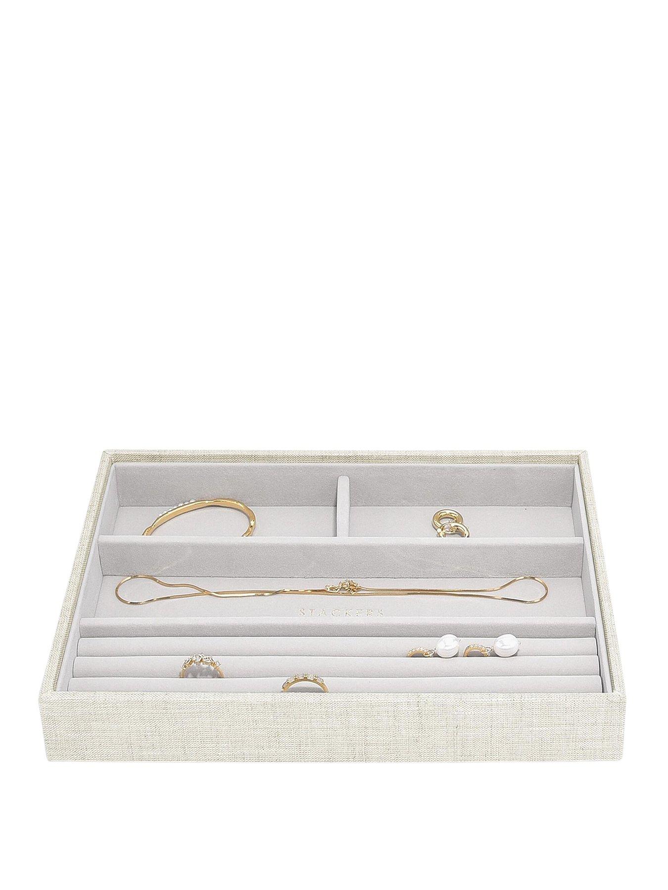 Image 1 of 2 of Stackers Oatmeal & Linen Classic Ring & Bracelet Layer Tray