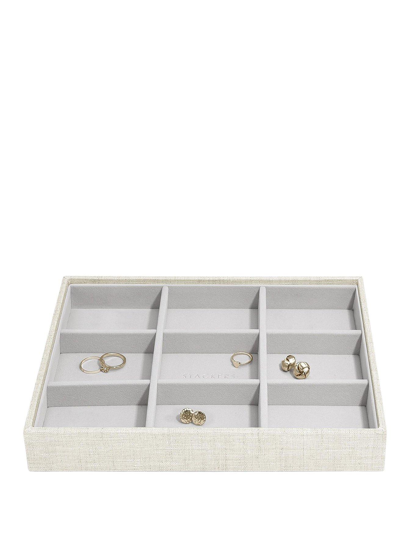 Image 1 of 2 of Stackers Oatmeal & Linen Classic Statement Jewellery Layer Tray