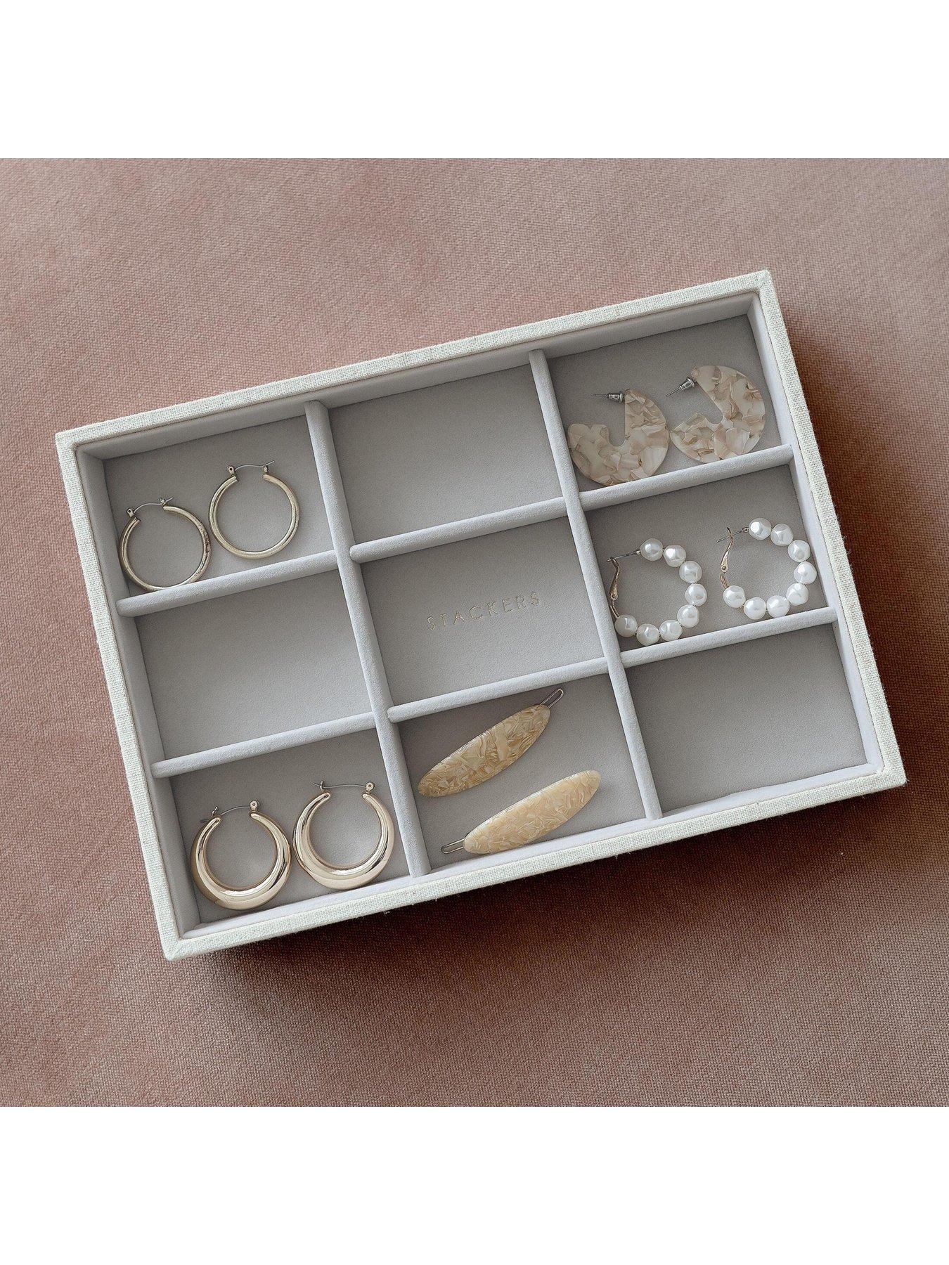 Image 2 of 2 of Stackers Oatmeal & Linen Classic Statement Jewellery Layer Tray