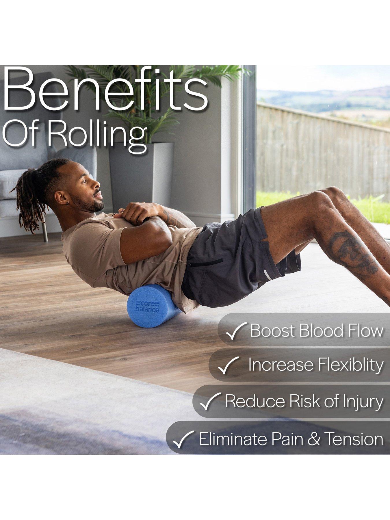 Image 5 of 7 of Core Balance 90cm Foam Roller - Medium Density, Blue