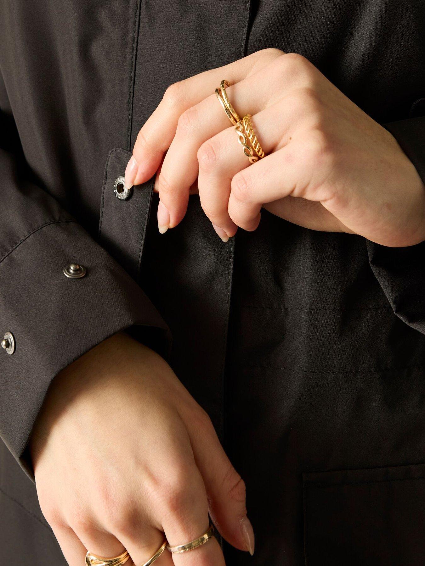 Image 7 of 7 of Regatta Ladies Cath Kidston Long Waterproof Shell Jacket - Black Hackney Rose