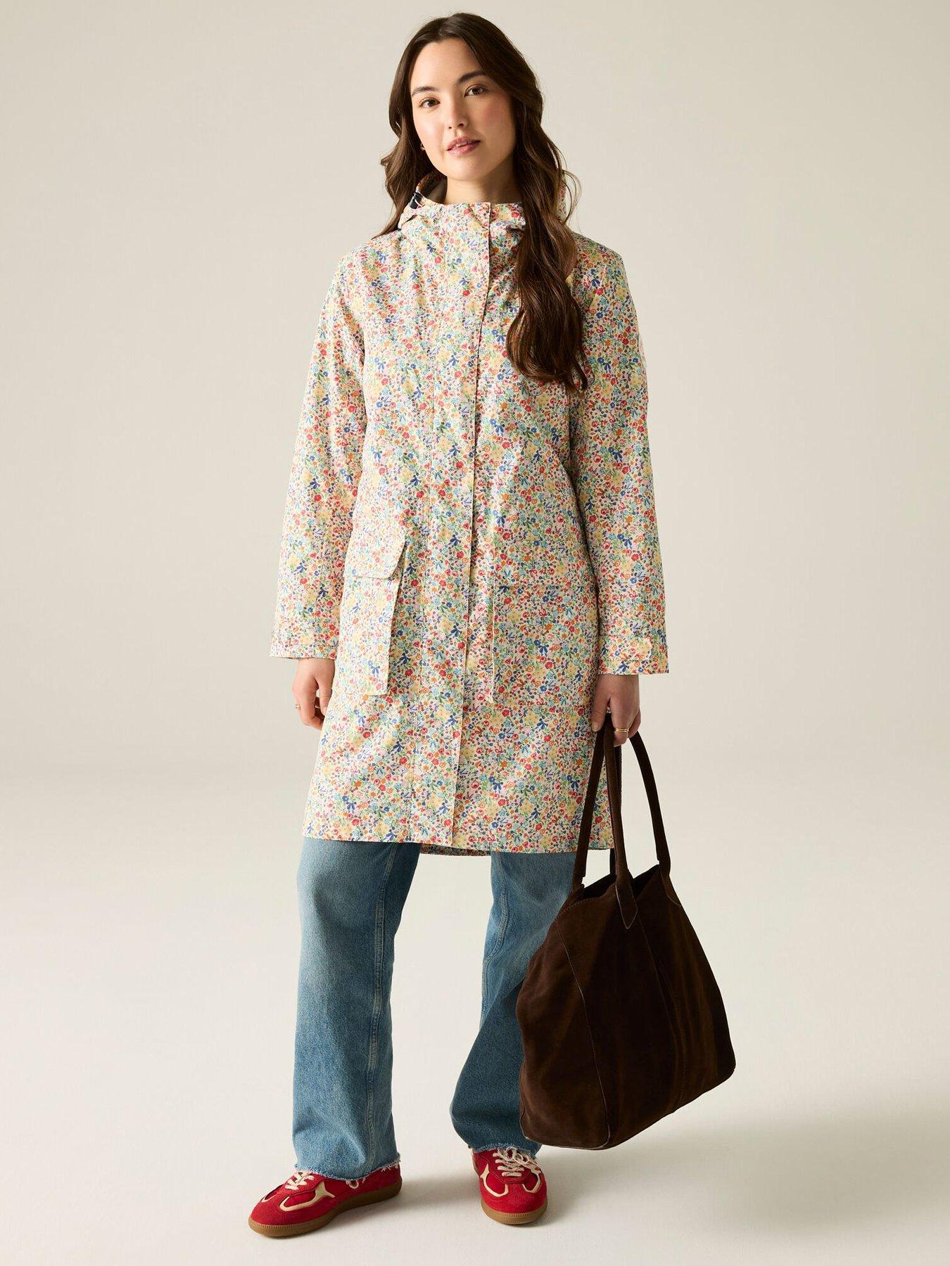 Regatta Ladies Cath Kidston Long Waterproof Shell Jacket- Harmony Ditsy
