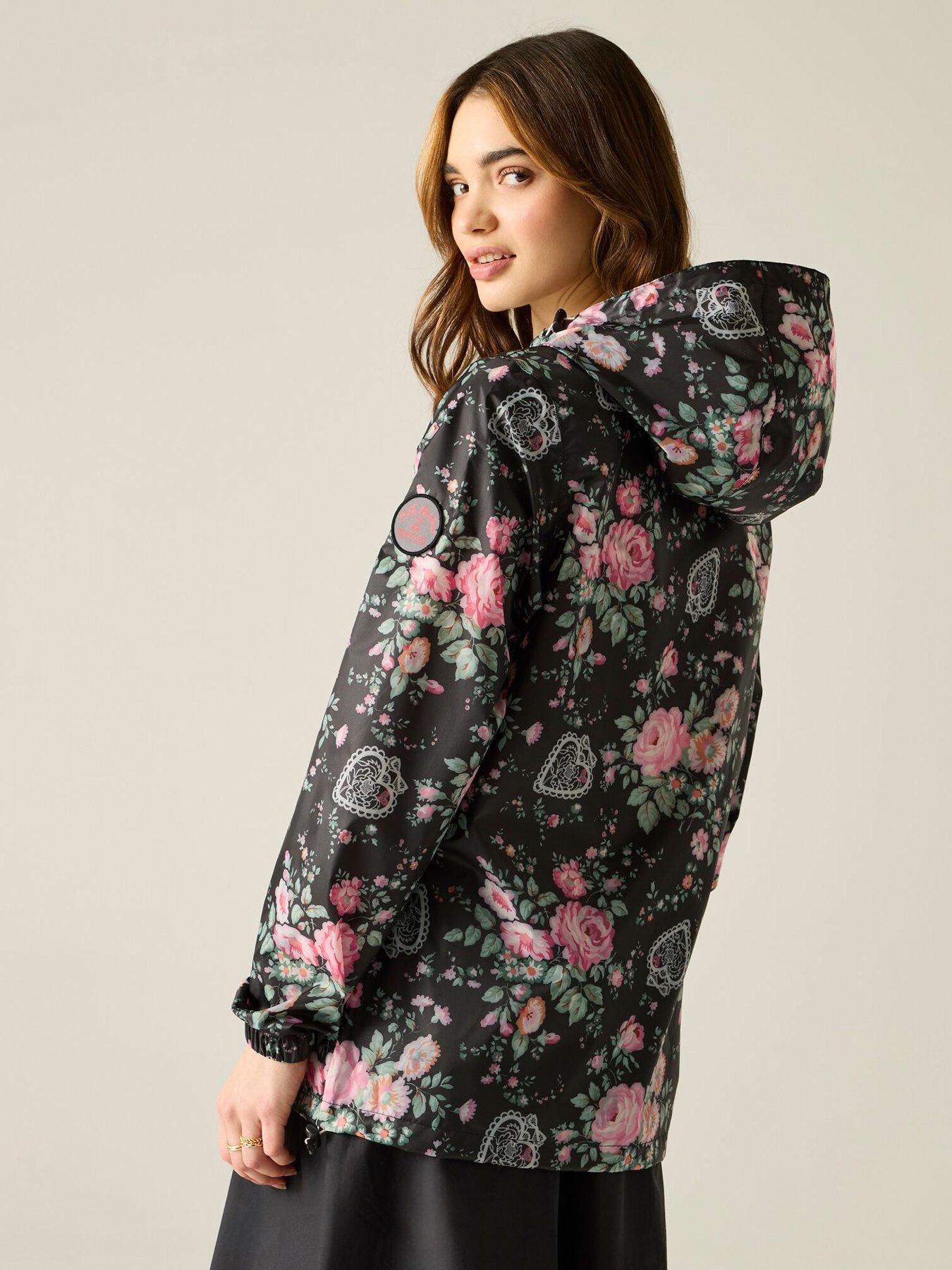 Image 4 of 7 of Regatta Ladies Cath Kidston Pack It Jacket - Black Hackney Rose