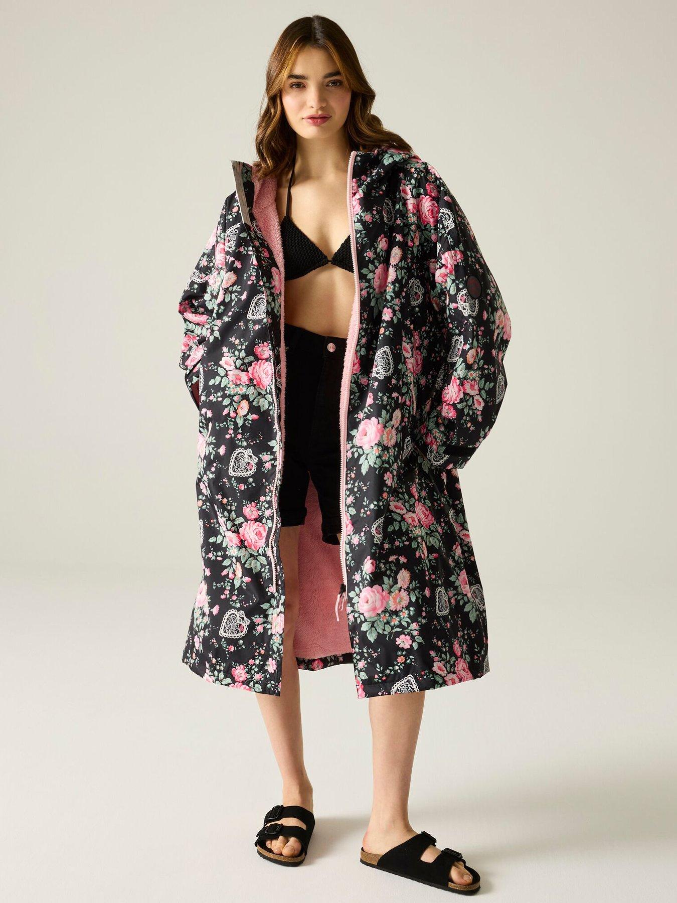 Image 1 of 7 of Regatta Ladies Cath Kidston Changing Robe - Black Hackney Rose