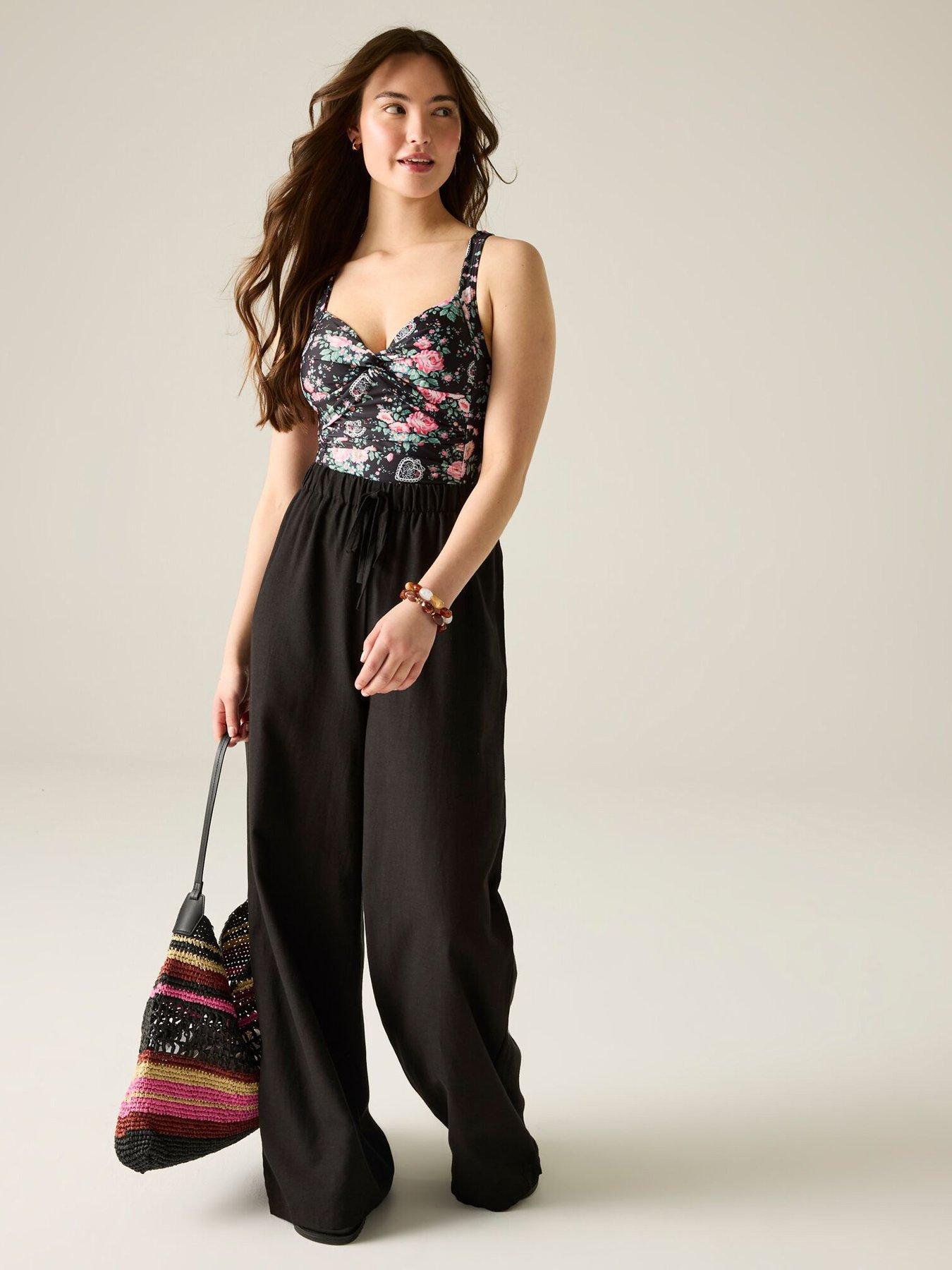 Image 3 of 7 of Regatta Ladies Cath Kidston Swim Suit - Black Hackney Rose