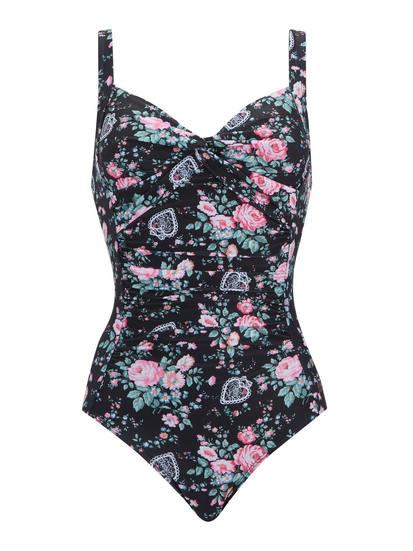 Image 7 of 7 of Regatta Ladies Cath Kidston Swim Suit - Black Hackney Rose