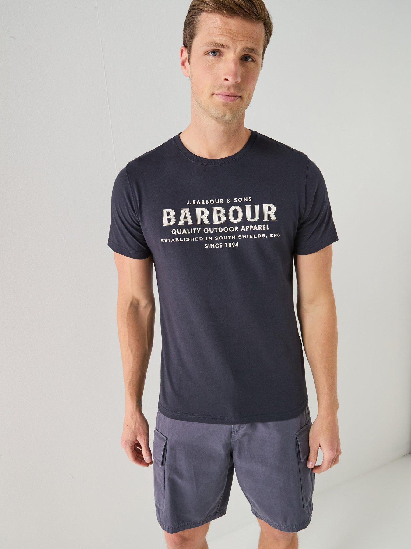 Barbour Moorside Logo Tailored Fit T-Shirt, Navy, Size 3Xl, Men