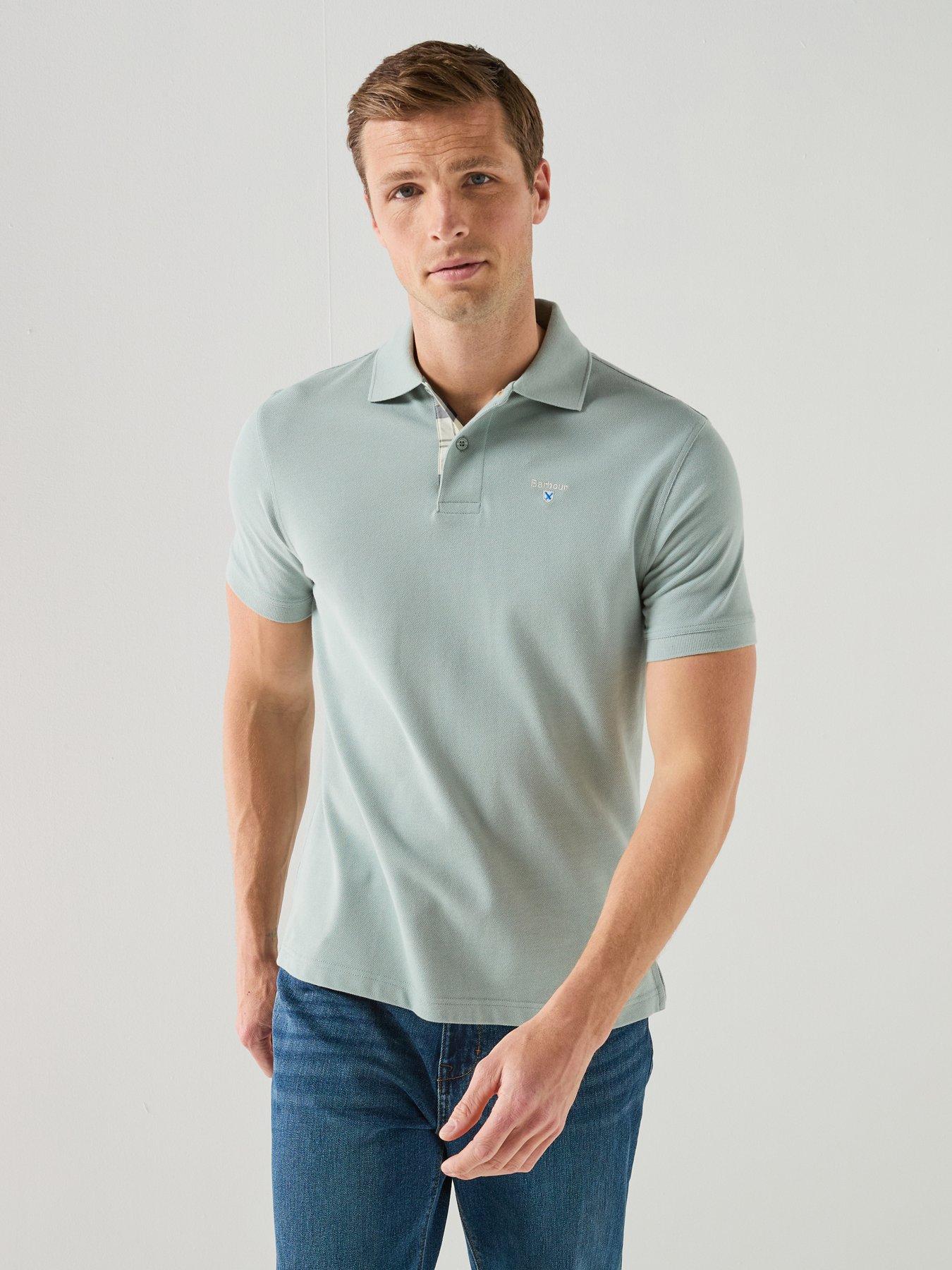 Barbour Tartan Pique Tailored Fit Polo Shirt, Blue, Size 2Xl, Men