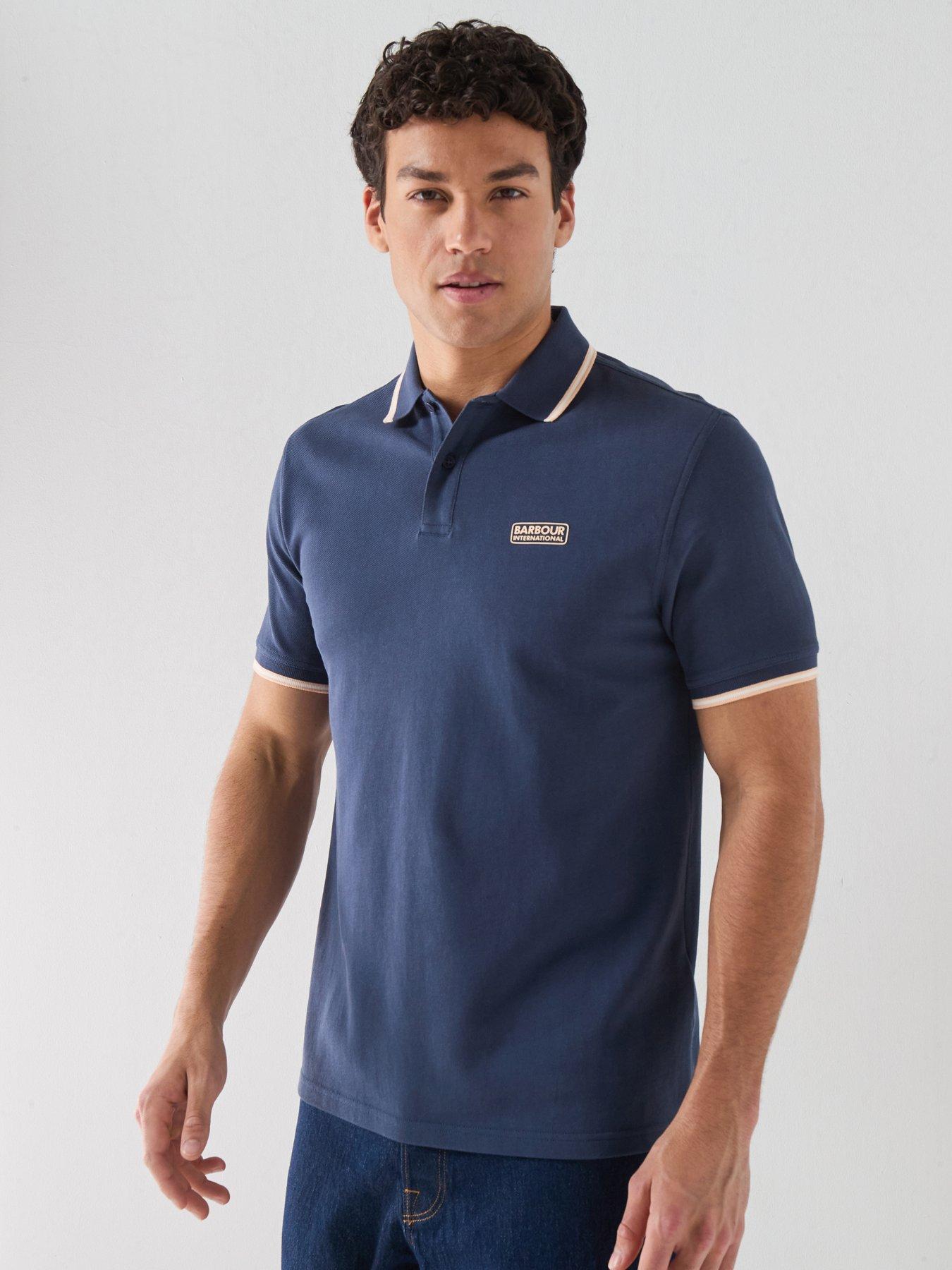 Barbour International Evan Tipped Polo Shirt, Navy, Size 3Xl, Men