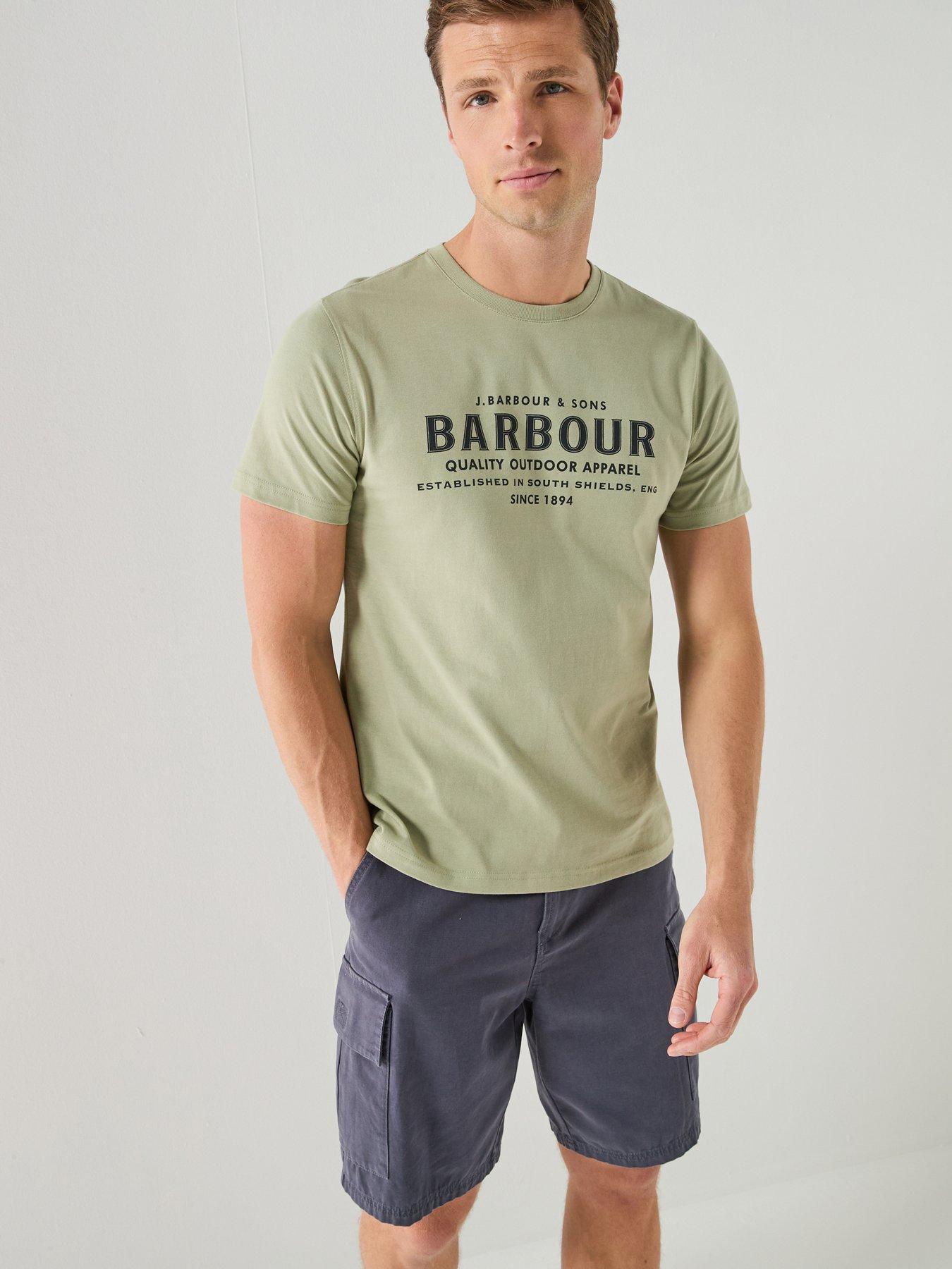Barbour Moorside Logo Tailored Fit T-Shirt, Light Green, Size 3Xl, Men