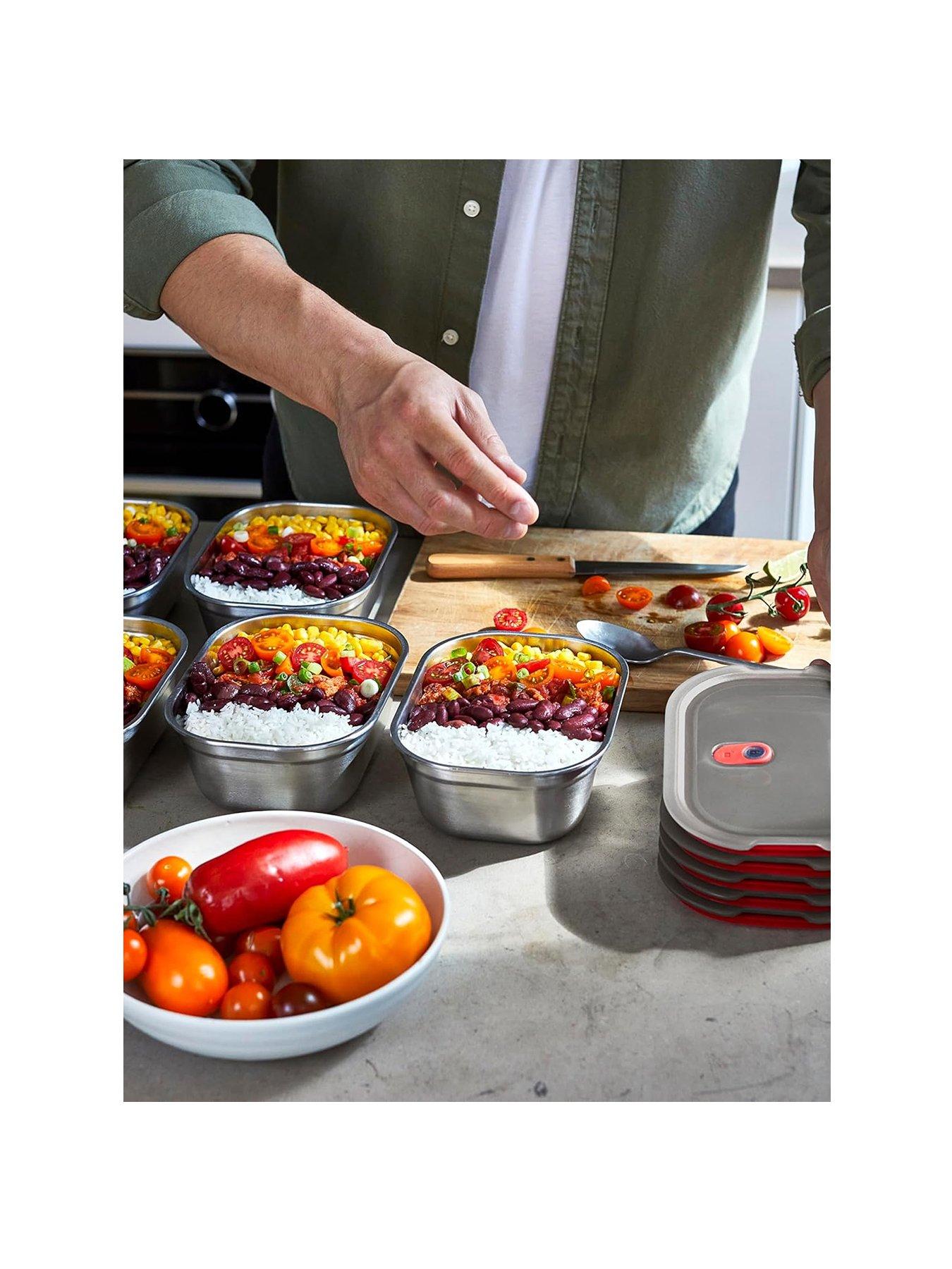 Image 2 of 3 of Black+Blum Microwavable Steel Multifunction Meal Prep Box Set Medium