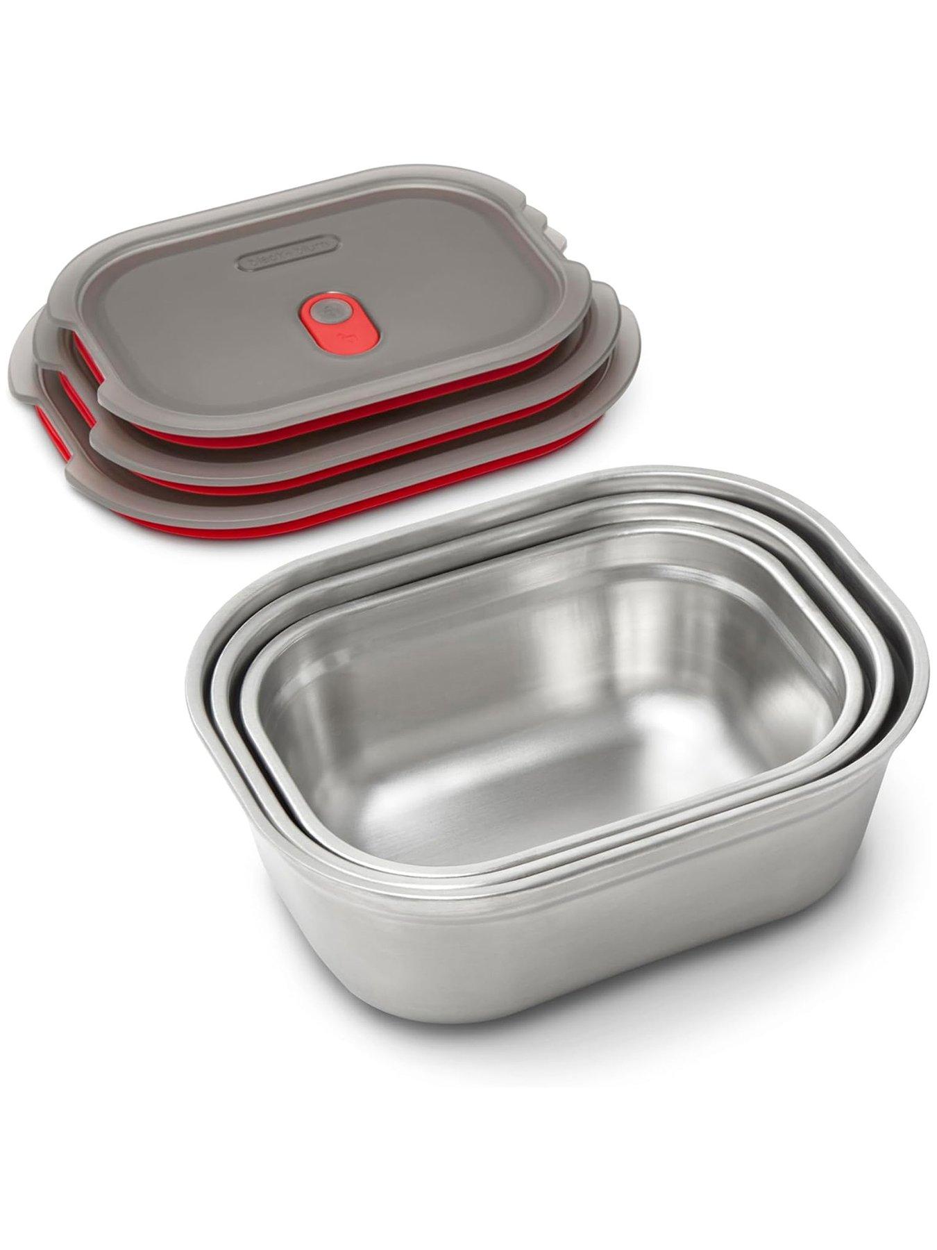 Image 1 of 4 of Black+Blum Black + Blum Microwavable Steel Multifunction Meal Prep Box Set - Grey